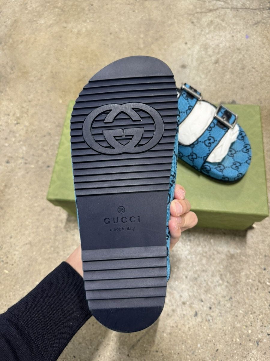 Gucci Gucci GG Supreme Canvas Jacquard Sandals Slides 790$ Size US 8 / EU 41 - 5 Thumbnail