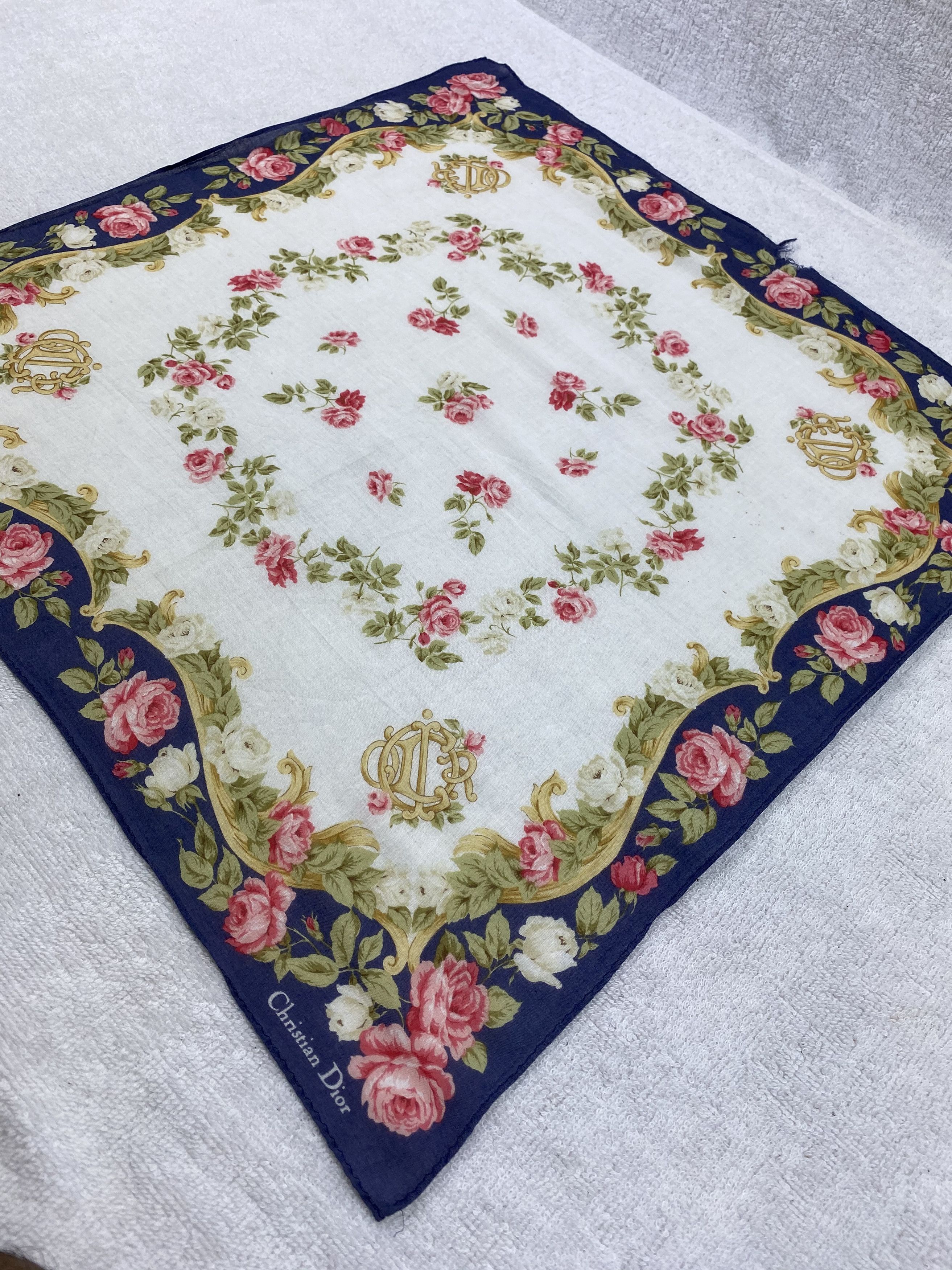 Vintage Christian DIor Handkerchief / Bandana / Neckerchief Size ONE SIZE - 4 Thumbnail