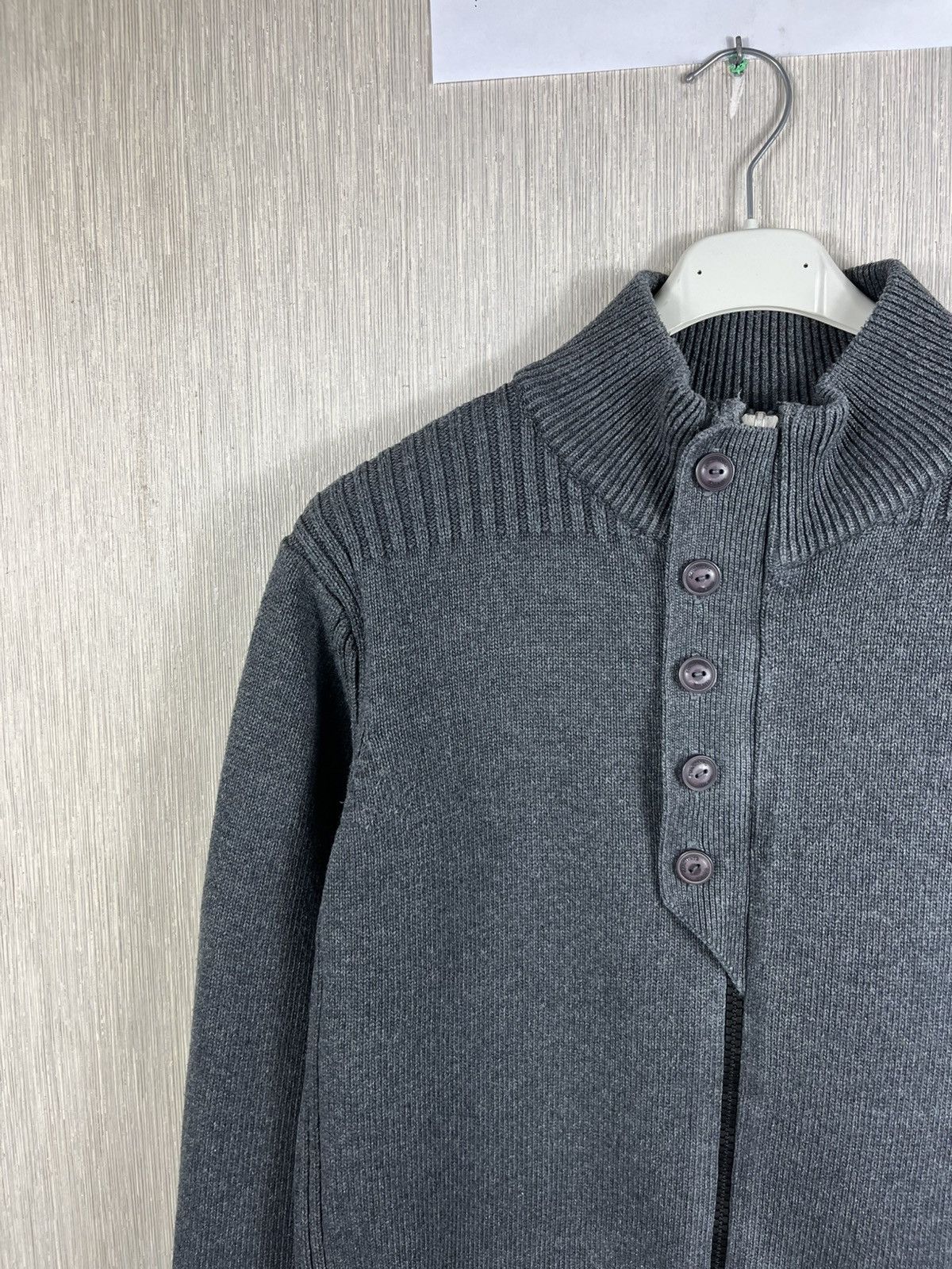Schott × Vintage Vintage Schott NYC zip knitted sweater button up knit hoodie Size US XL / EU 56 / 4 - 4 Thumbnail