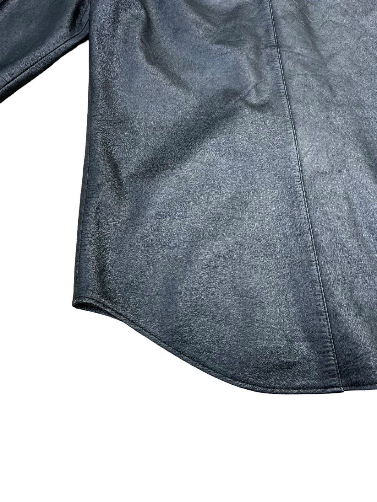 Vintage Vintage Yoshiyuki Konishi Black Sheepskin Leather Shirt Size US M / EU 48-50 / 2 - 14 Thumbnail