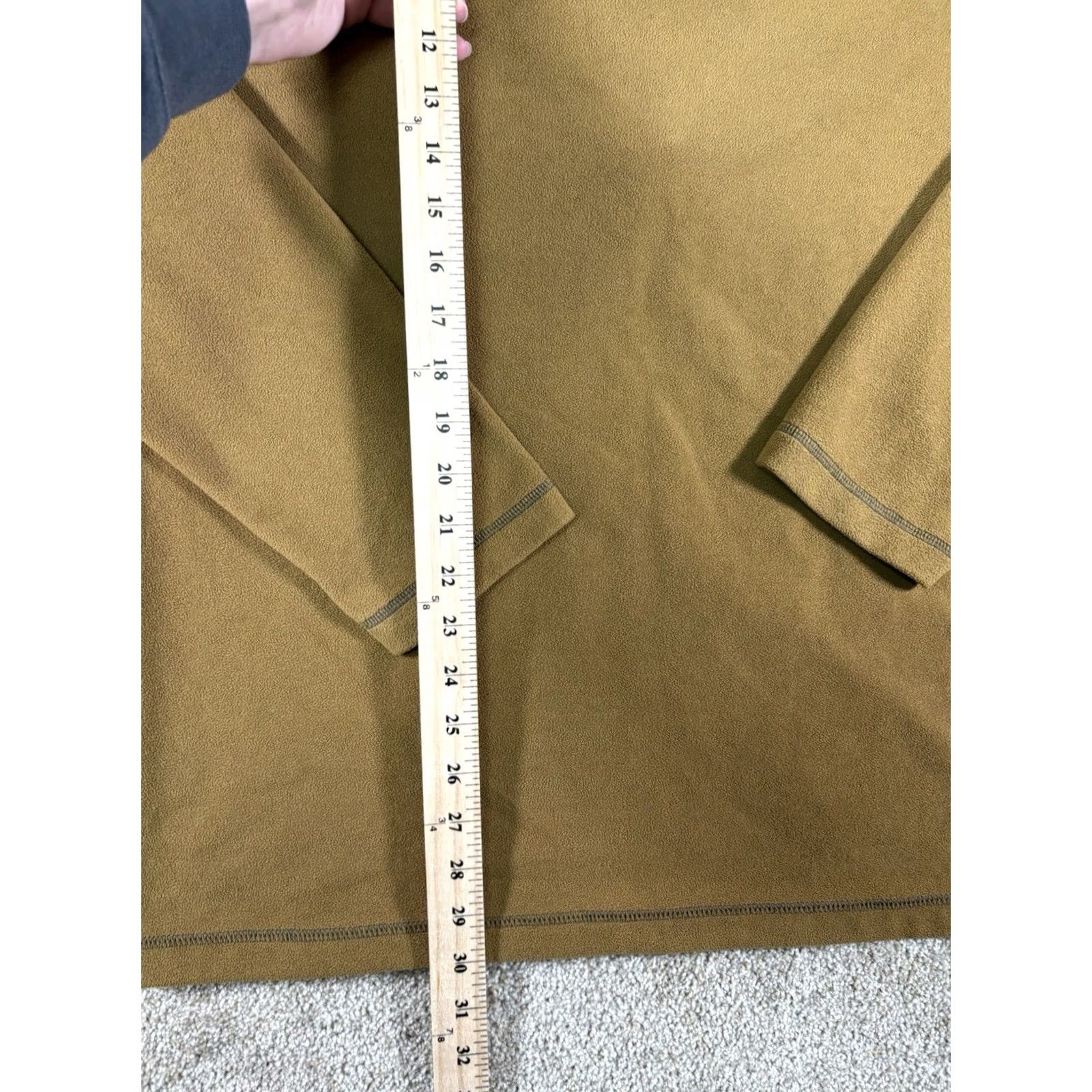 Eddie Bauer Eddie Bauer First Ascent Polartec Quarter Zip Fleece Mens LT Brown 1/4 Zip Logo Outdoor Pullover Size US L / EU 52-54 / 3 - 7 Thumbnail