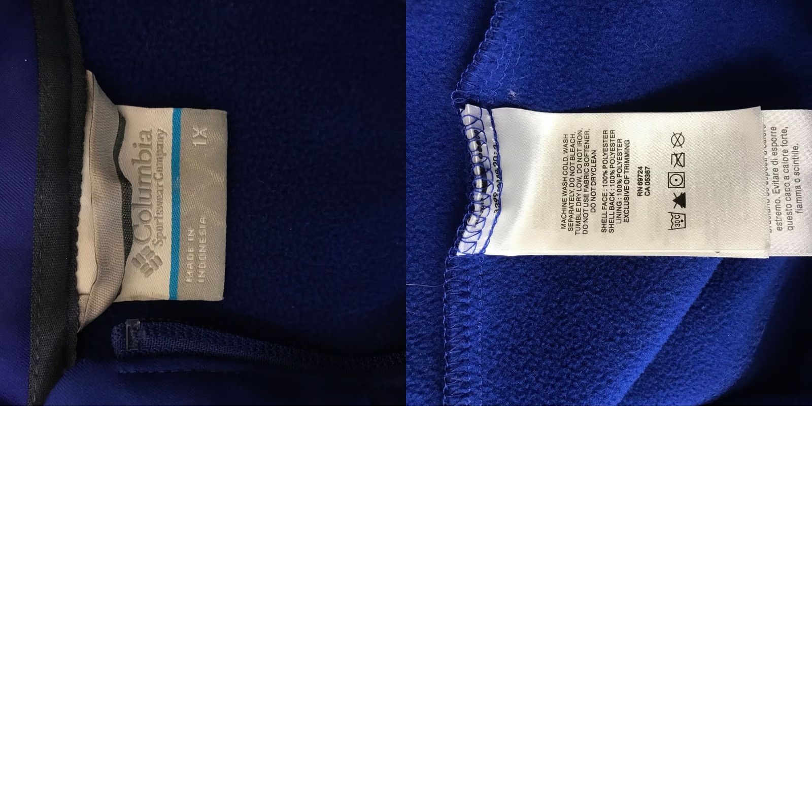 Vintage COLUMBIA Women's 1X Blue Full Zip Polyester Softshell Jacket Size XL / US 12-14 / IT 48-50 - 8 Thumbnail