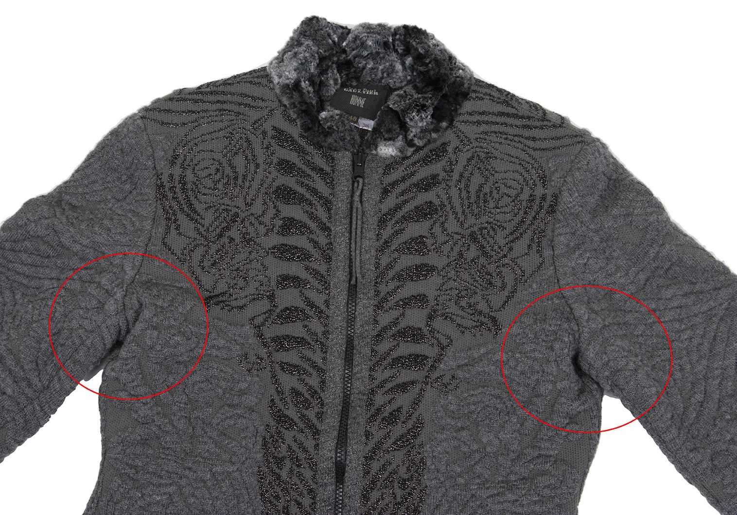 Jean Paul Gaultier Reversible Knit Blouson with Berber Lining in Gray Size US M / EU 48-50 / 2 - 2 Thumbnail