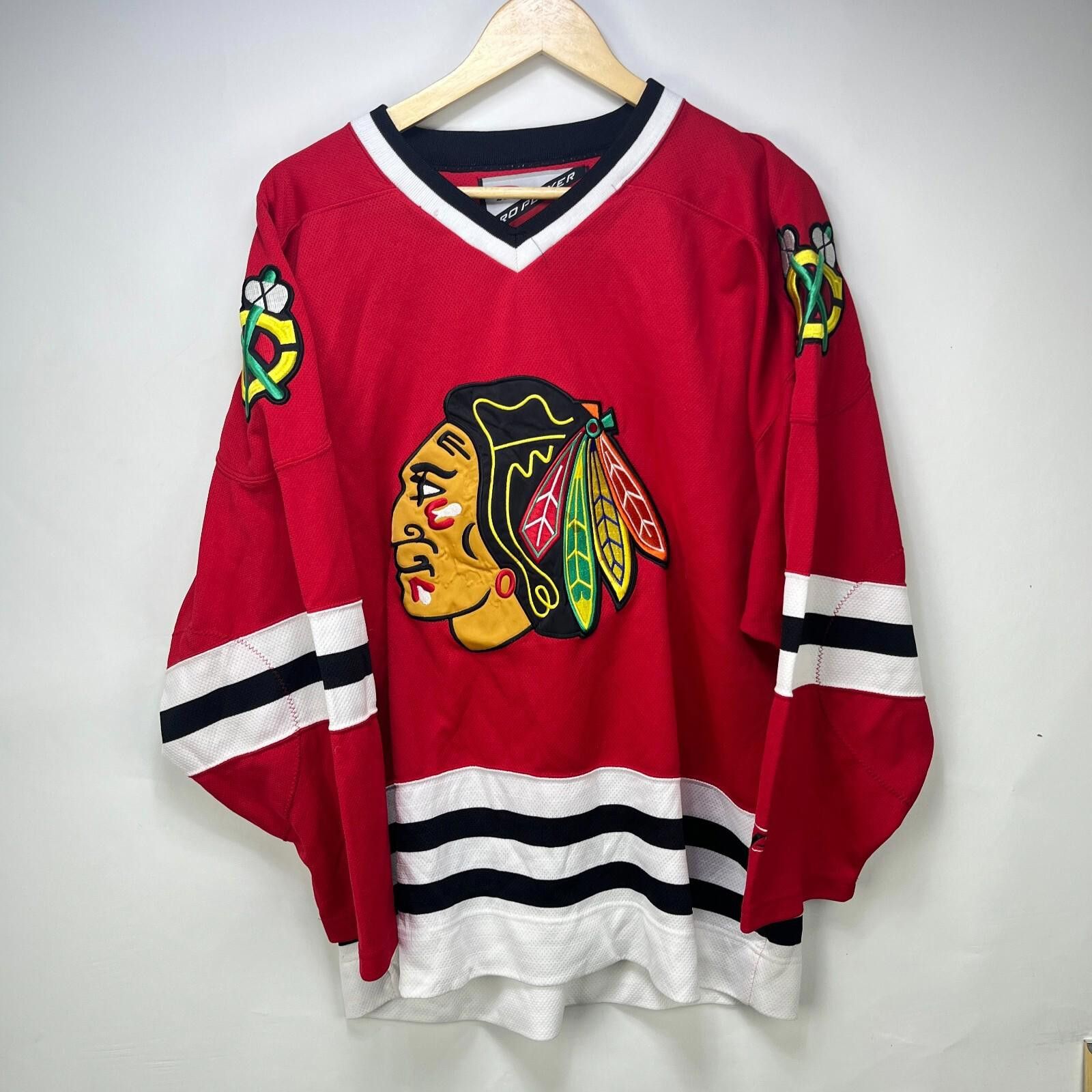 Pro Player Vintage 90s Chicago Blackhawks Hockey Jersey Large Size ONE SIZE - 1 Thumbnail
