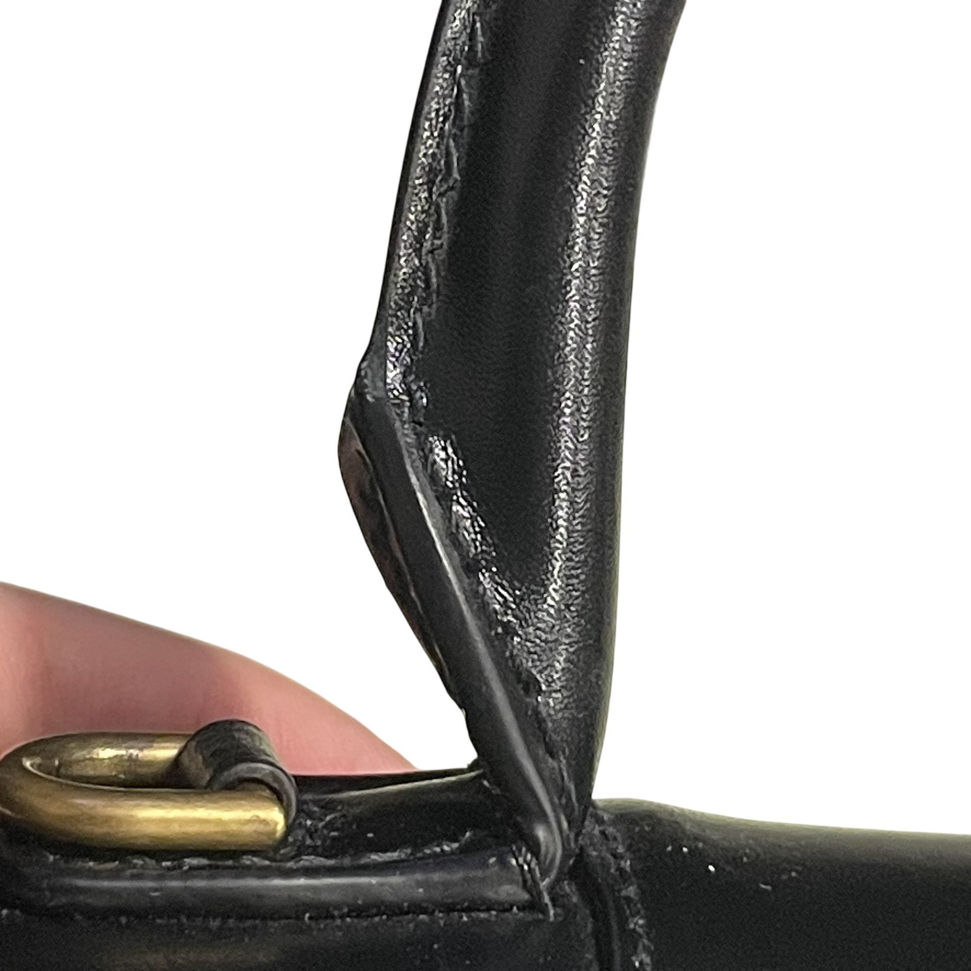 Balenciaga Balenciaga Hourglass Small Black Leather Handbag With Gold H Size ONE SIZE - 12 Thumbnail