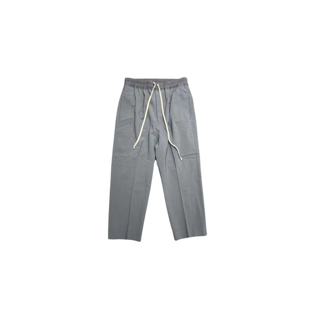 image of Rick Owens Drawstrings Cropped Pants in Grey, Men's (Size 34)