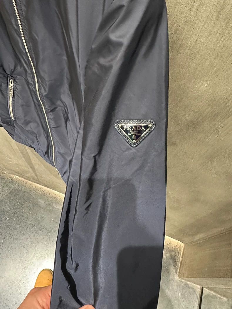 Prada Prada Reclaimed Nylon Metal Triangle Logo Hooded Zip Jacket Size US XS / EU 42 / 0 - 3 Thumbnail