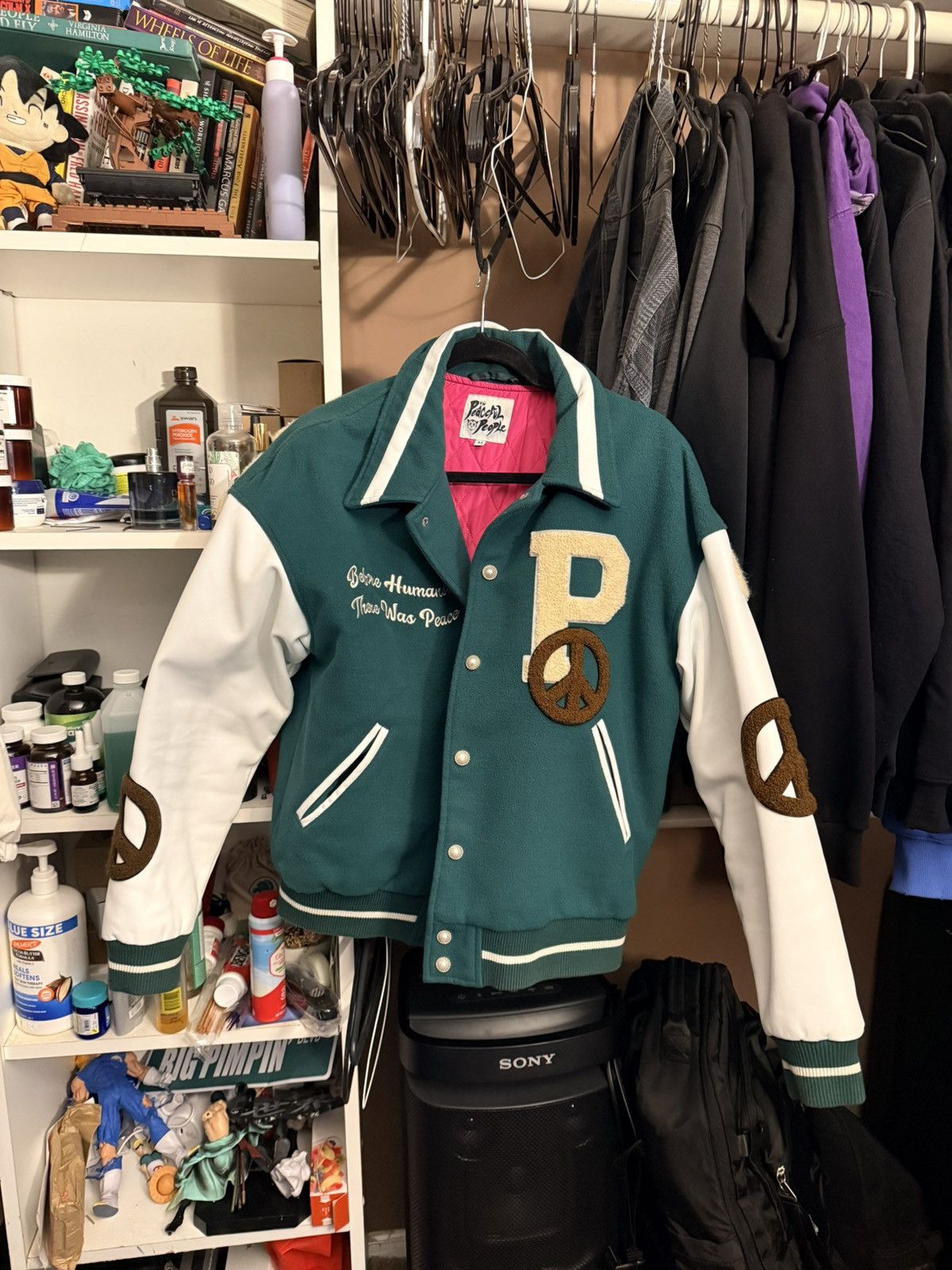 Other The Peaceful People Green Varsity Jacket Size US M / EU 48-50 / 2 - 1 Thumbnail