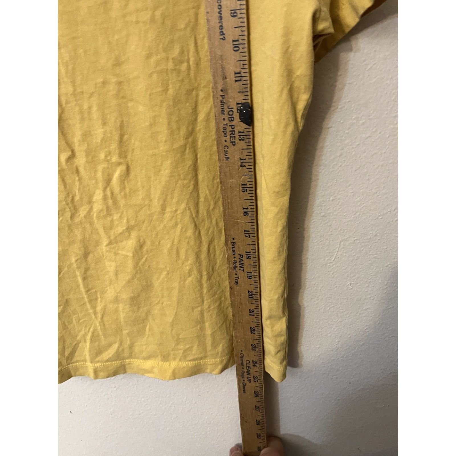 Vintage MNG Man T-Shirt Medium Yellow Slim Fit Solid Cotton Shirt Mens Size US M / EU 48-50 / 2 - 4 Thumbnail