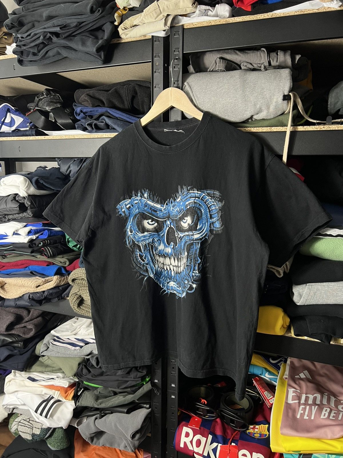 Liquid Blue Vintage Liquid Blue Skull T-Shirt Y2K Biker Cyber Size L Size US L / EU 52-54 / 3 - 1 Thumbnail