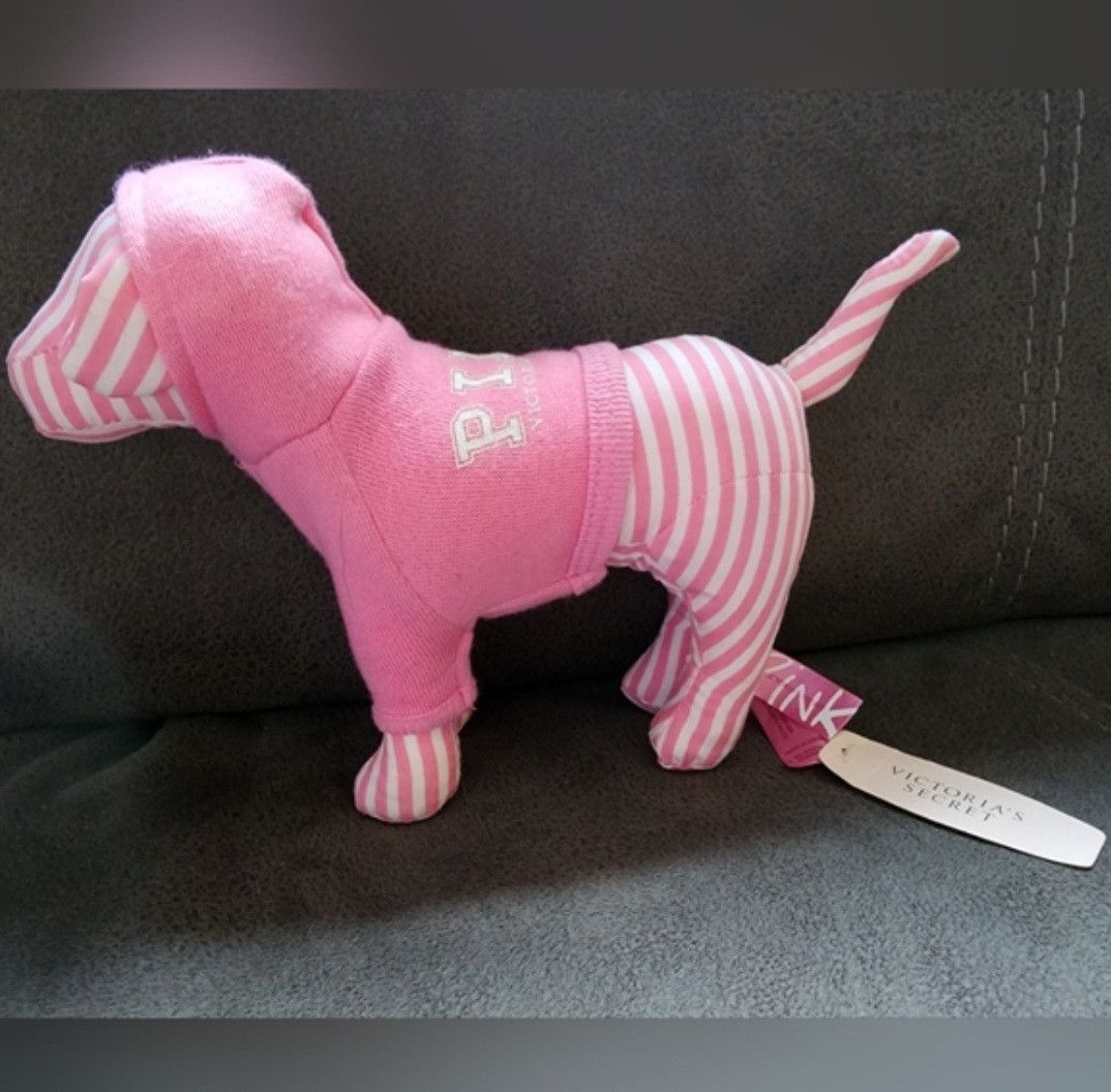 Victoria's Secret NWT Victorias Secret PINK Dog Hoodie RARE Pinstripe 2006 6.5 Size ONE SIZE - 1 Thumbnail