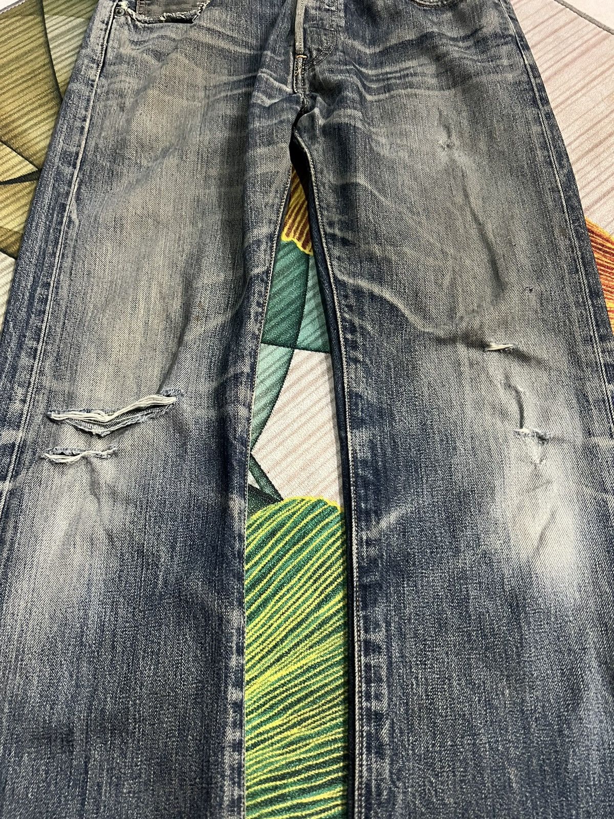 Levi's Vintage Levis 501 Distressed Jeans Rare Size US 30 / EU 46 - 3 Thumbnail