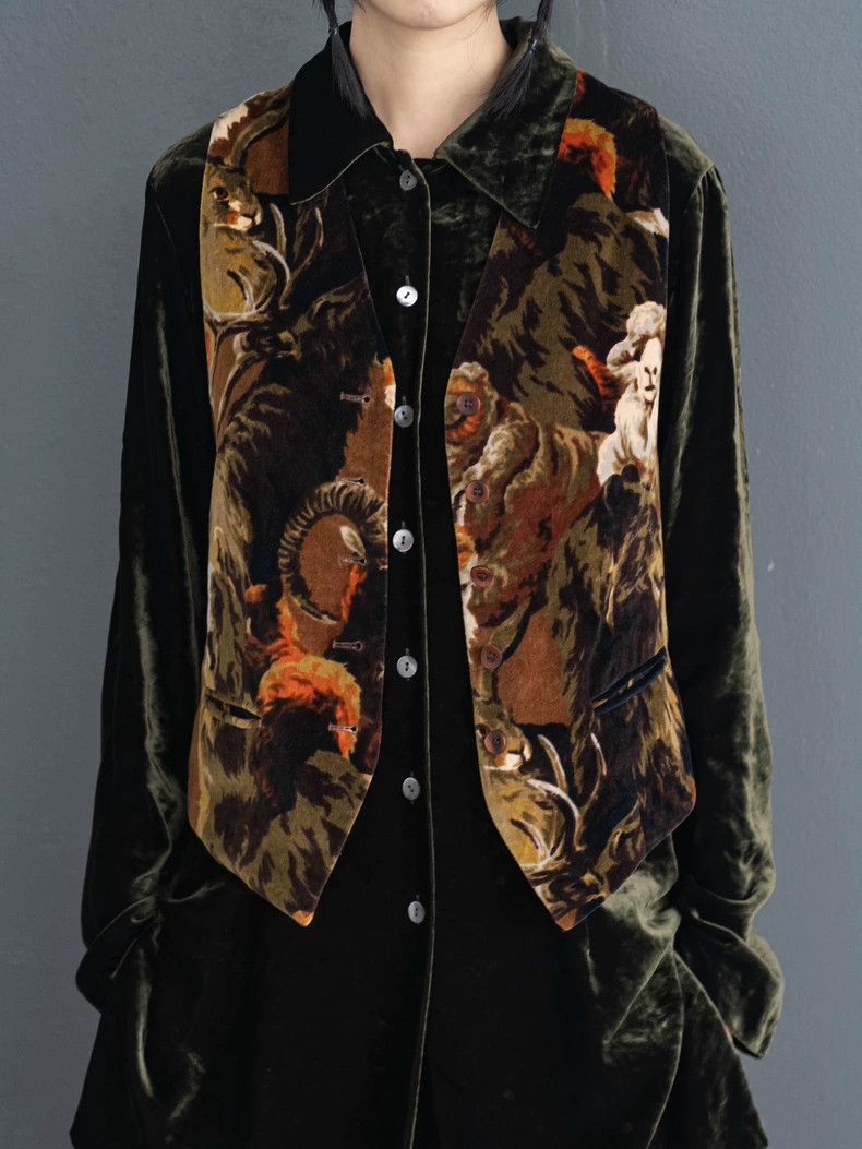 Kenzo KENZO Brown velvet vest vintage Size M / US 6-8 / IT 42-44 - 7 Thumbnail