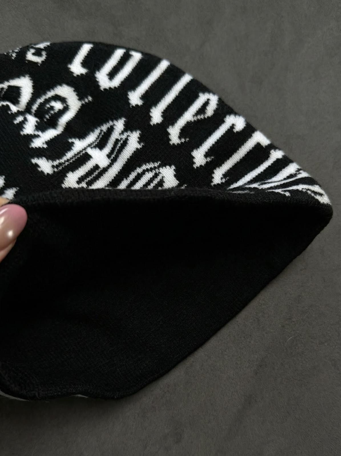 Named Collective Named Collective Gothic Lettering No Cuff Knit Black Beanie Size ONE SIZE - 5 Thumbnail