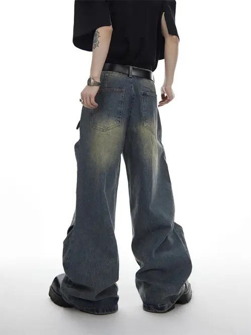 Jean Hollow Out Wide Leg Jeans Size US 29 - 2 Thumbnail