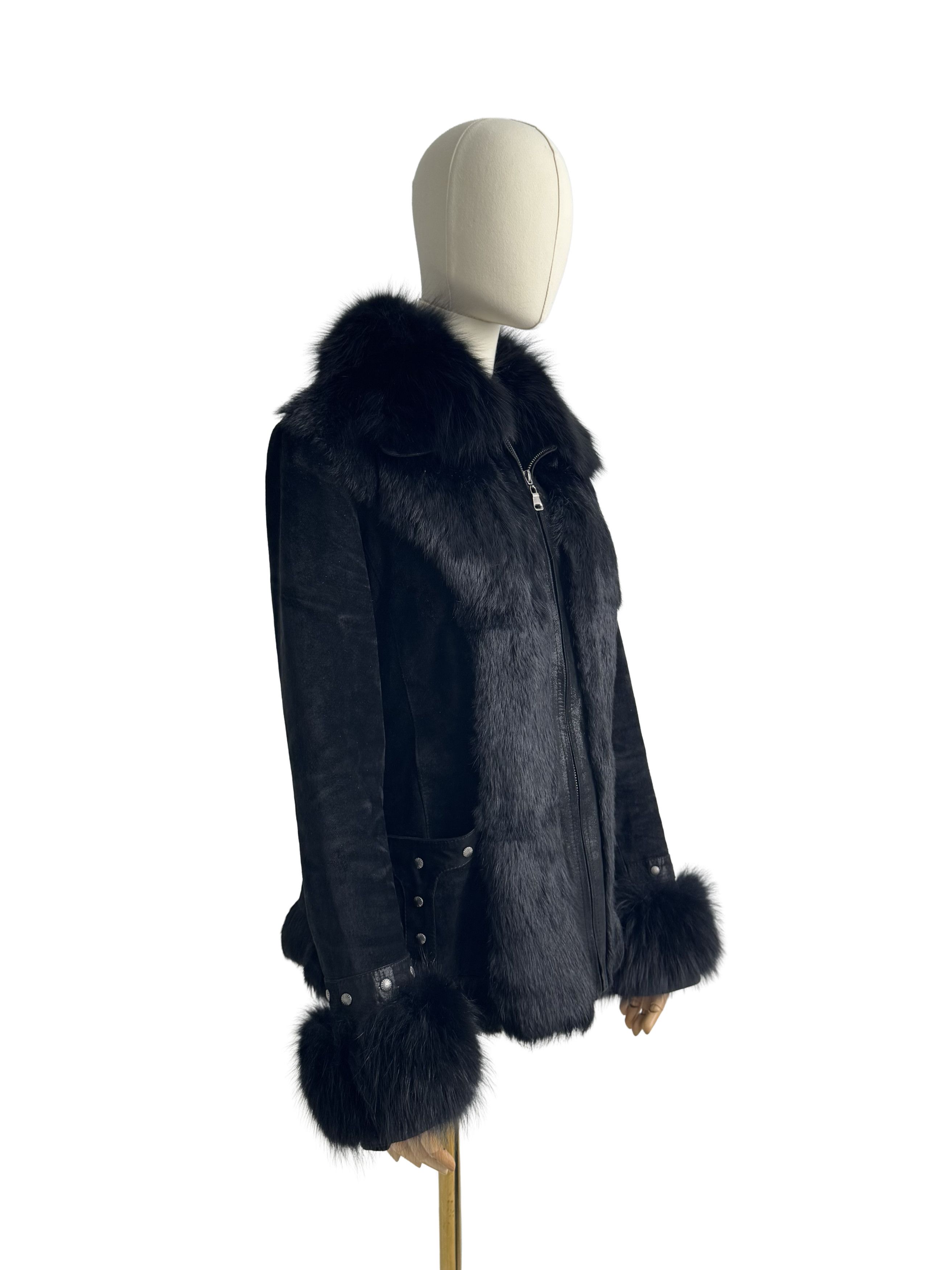 Vintage Vintage Real Suede Jacket With Real Fur Details Size M / US 6-8 / IT 42-44 - 1 Thumbnail