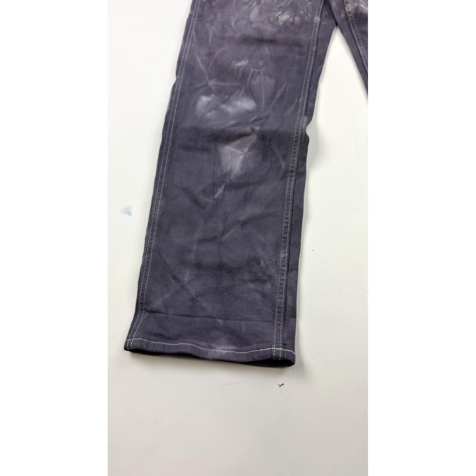Uniqlo Uniqlo Pants Mens Medium Gray Tie Dye Straight Leg Cotton Casual Workwear Regular Size US 31 - 2 Thumbnail