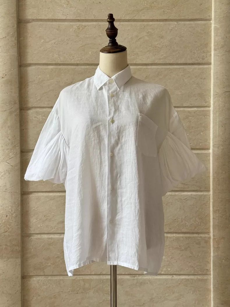 Junya Watanabe Junya Watanabe 2016 Linen Short Sleeve Shirt Size XS / US 0-2 / IT 36-38 - 1 Thumbnail
