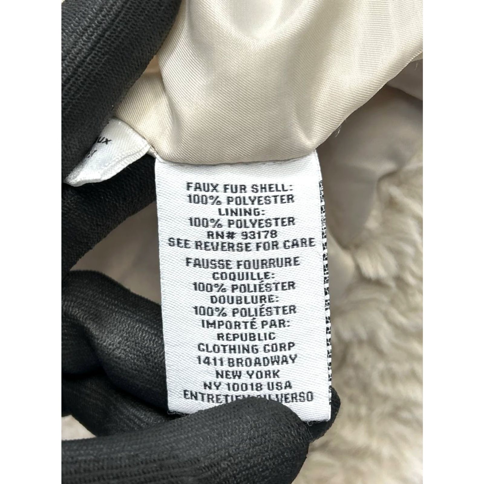 Vintage M Magaschoni Jacket Womens M Beige Faux Fur Full Zip Thermal Insulation Zip Pockets Casual Travel Modern Womens Size M / US 6-8 / IT 42-44 - 6 Thumbnail