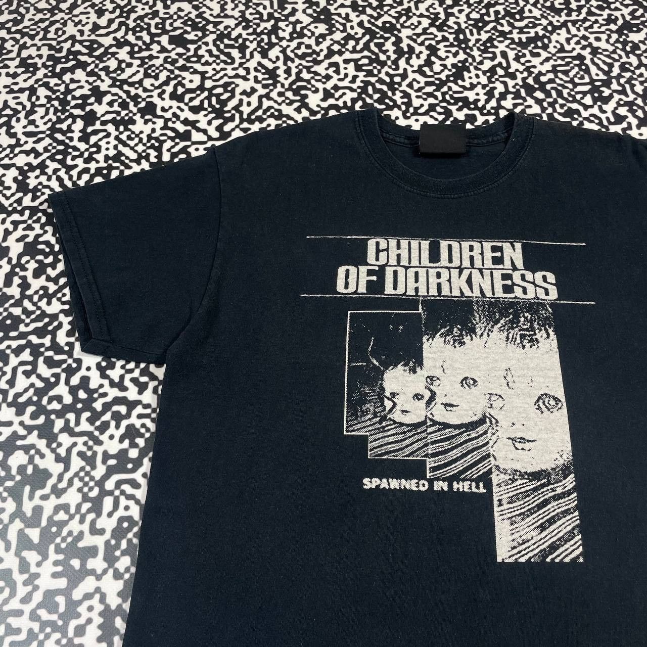 Expert Horror Vintage Y2K Children Of Darkness Spawned In Hell Horror Tee Size US M / EU 48-50 / 2 - 4 Thumbnail