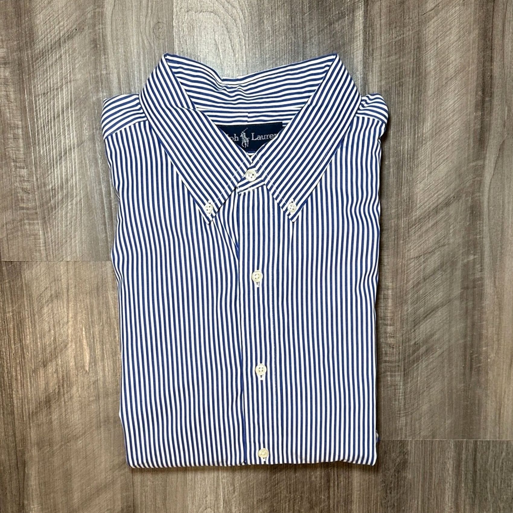 Ralph Lauren Ralph Lauren Button Down Shirt Classic Fit Striped Long Sleeve Blue XLT Men Size US XL / EU 56 / 4 - 2 Thumbnail