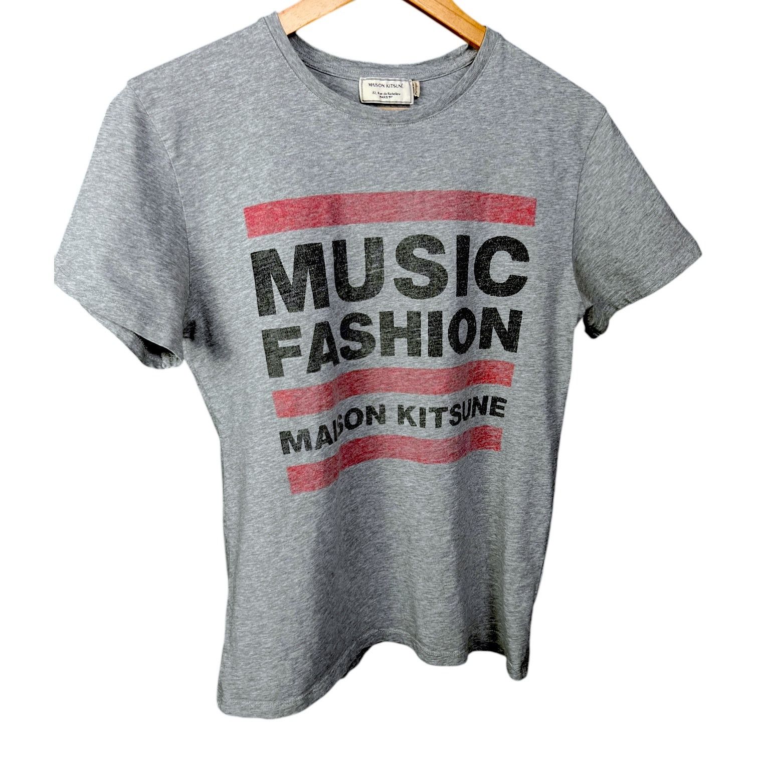 Maison Kitsune Men's Maison Kitsune Paris - Music Fashion T-Shirt - S Size US M / EU 48-50 / 2 - 1 Thumbnail