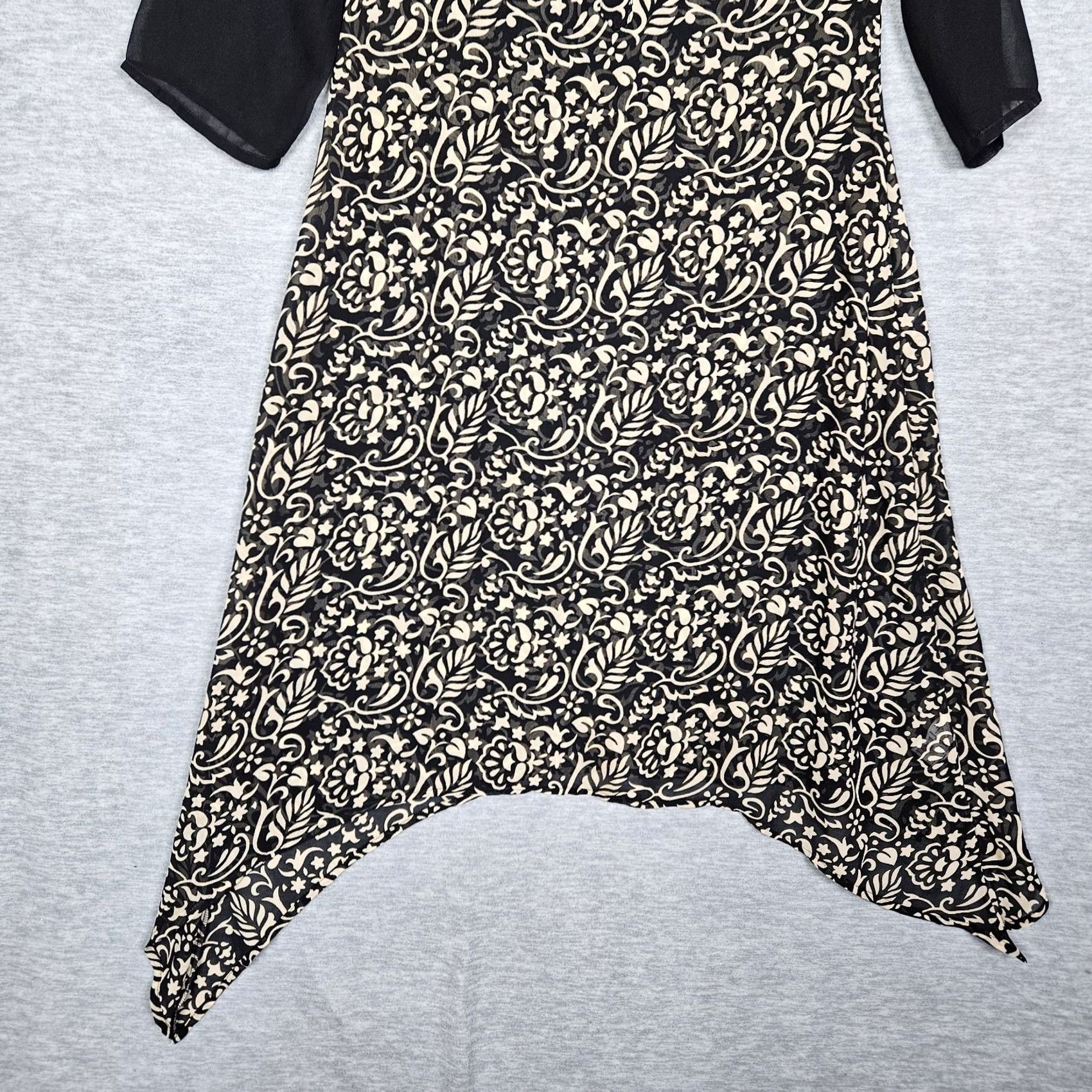 Vintage ATEESA Women's Hanky Hem Long Sleeve Floral Printed Dress Sz M Size M / US 6-8 / IT 42-44 - 6 Thumbnail