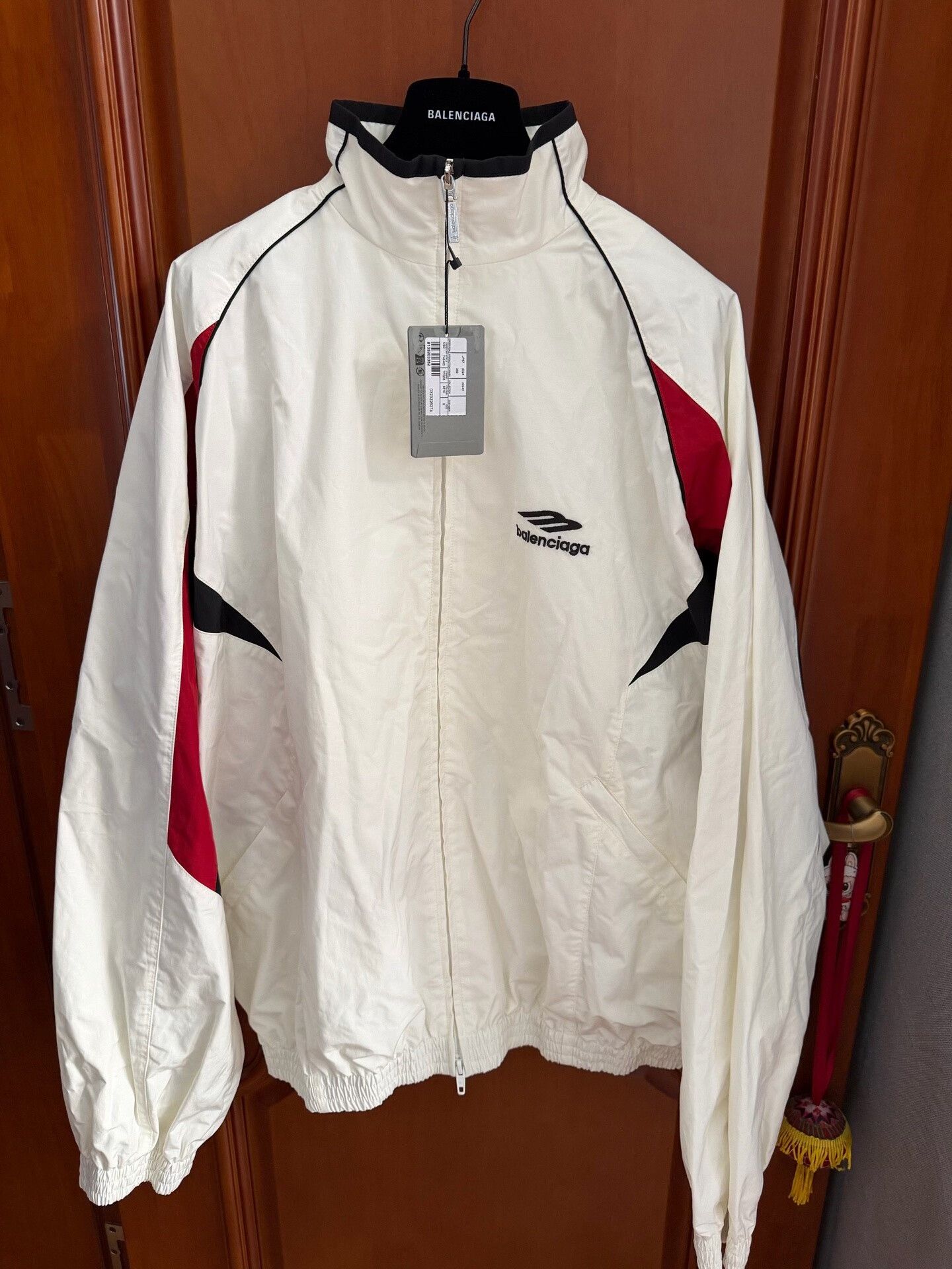 Balenciaga Balenciaga Black Red White Color-Block Jacket Size US S / EU 44-46 / 1 - 1 Thumbnail