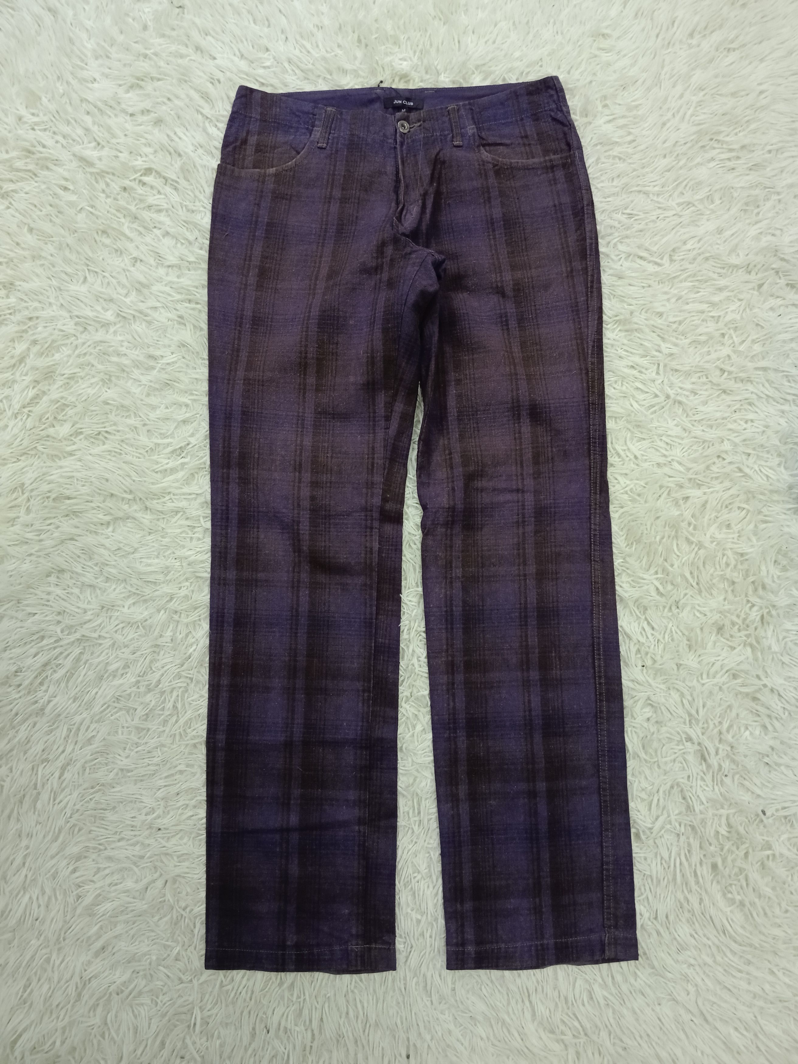 Japanese Brand DiSTRESSED FADE SEDITIONARIES TARTAN JAPANESE JUN CLUB Size US 32 / EU 48 - 1 Thumbnail