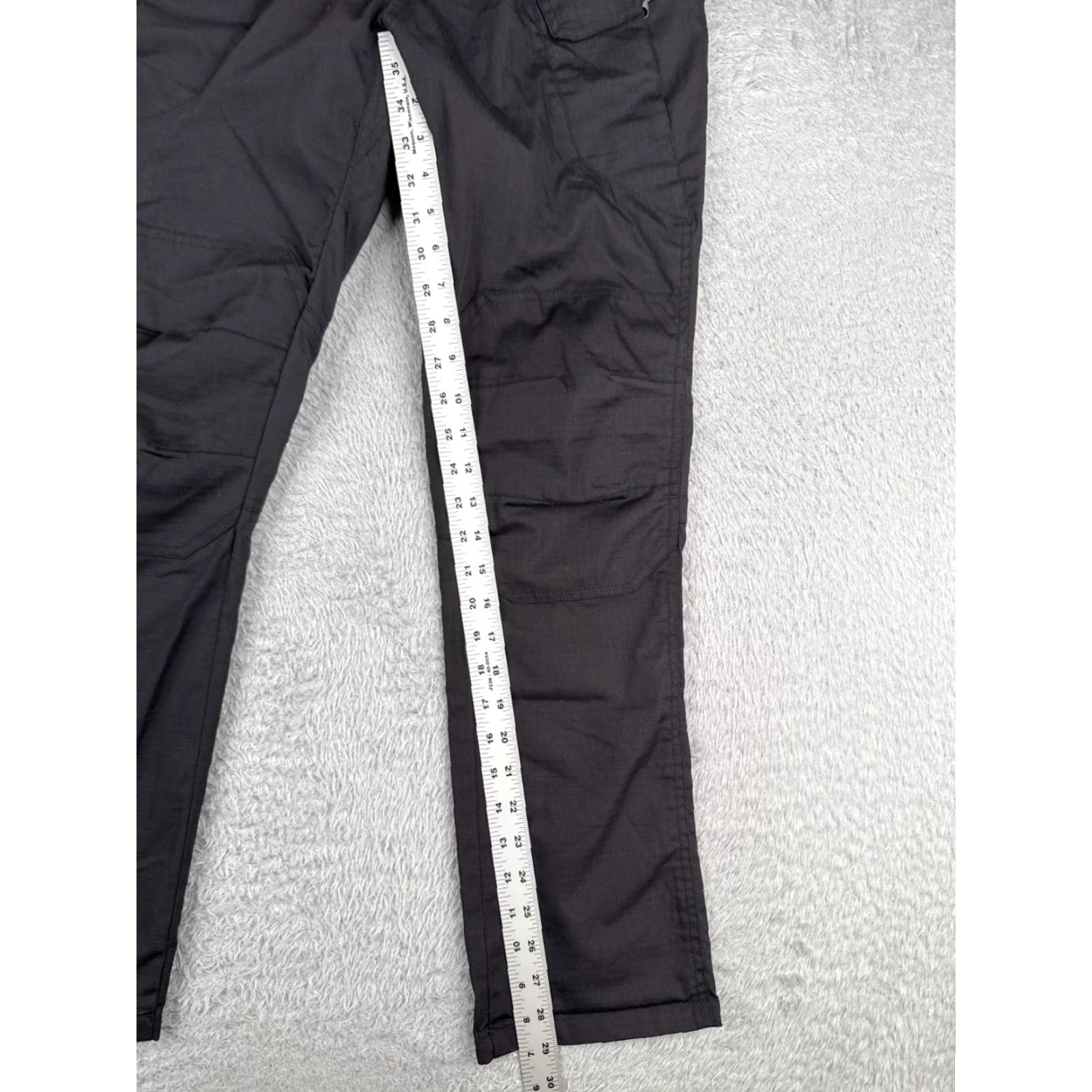 Vintage Tactical Pants Men 32 Black Cargo Gusseted Knee Rip-Stop Fabric Poly Blend 32x29 Size US 32 / EU 48 - 7 Thumbnail