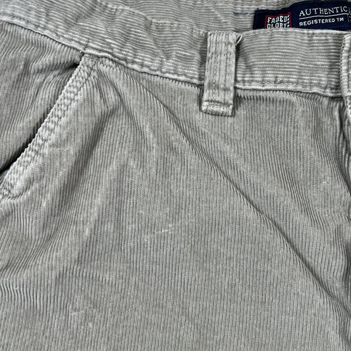 Faded Glory VintageY2K Corduroy Cargo Pants Grey Baggy Loose Relaxed Size US 36 / EU 52 - 5 Thumbnail