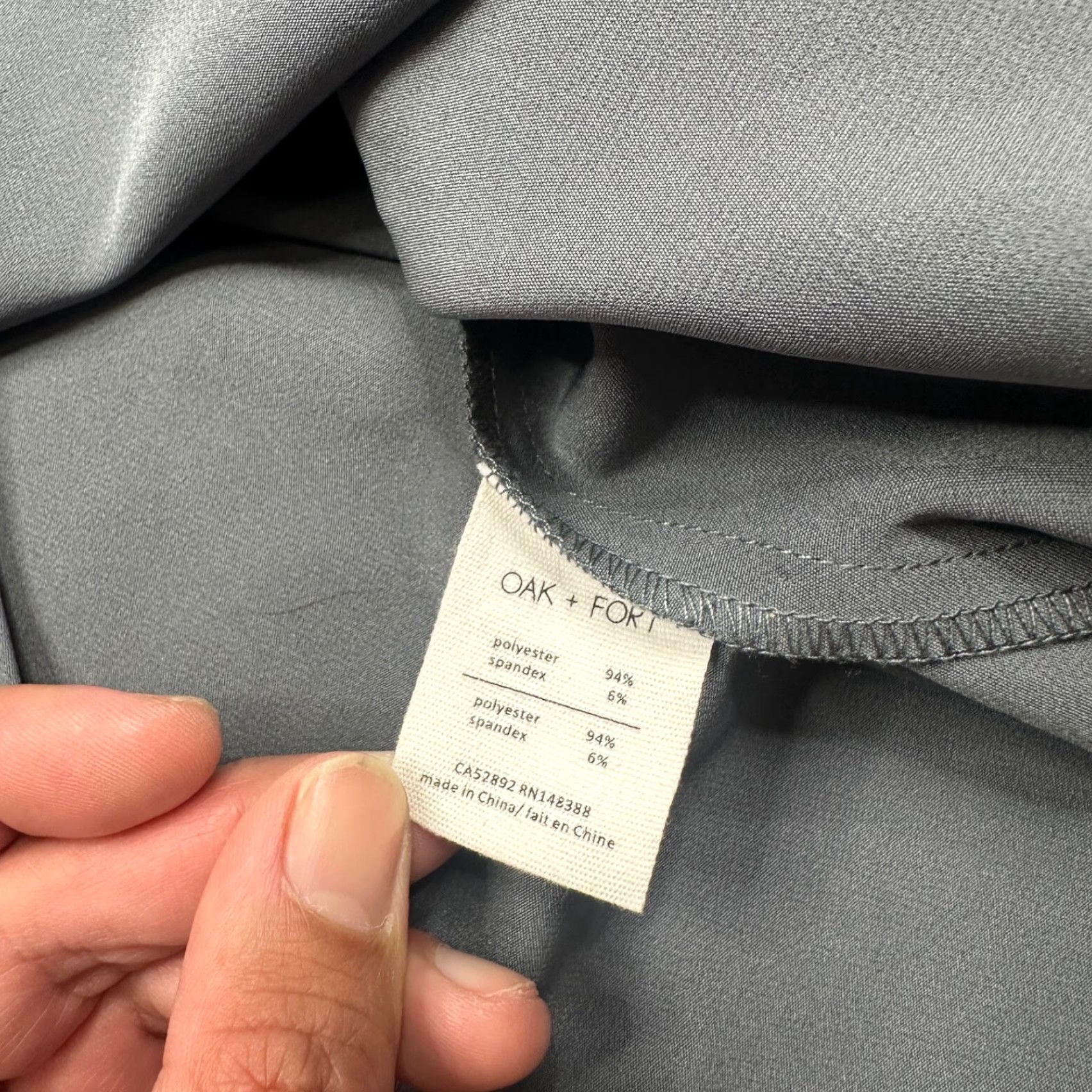 Oak + Fort Oak Fort Blouse Womens XS Gray Pullover Long Sleeve Casual Shirt XS Womens Gray Blouse 90s? Size XS / US 0-2 / IT 36-38 - 6 Thumbnail