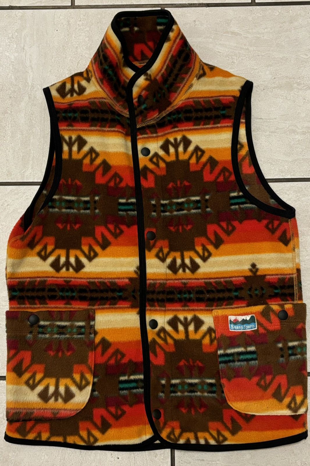 Sunny Sports × Vintage Printed Fleece Vest Size US S / EU 44-46 / 1 - 1 Thumbnail