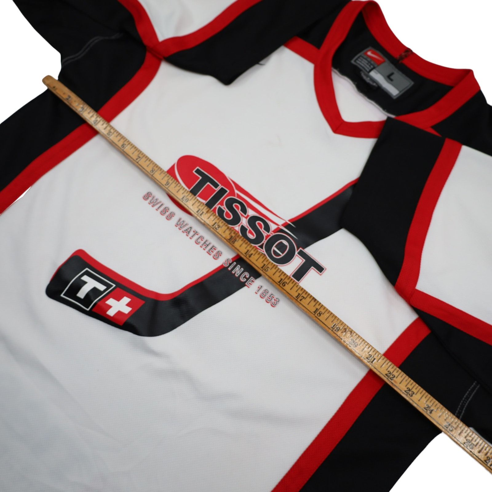 Nike × Tissot × Vintage Vintage Nike x Tissot Watches Hockey Jersey Size US L / EU 52-54 / 3 - 6 Thumbnail