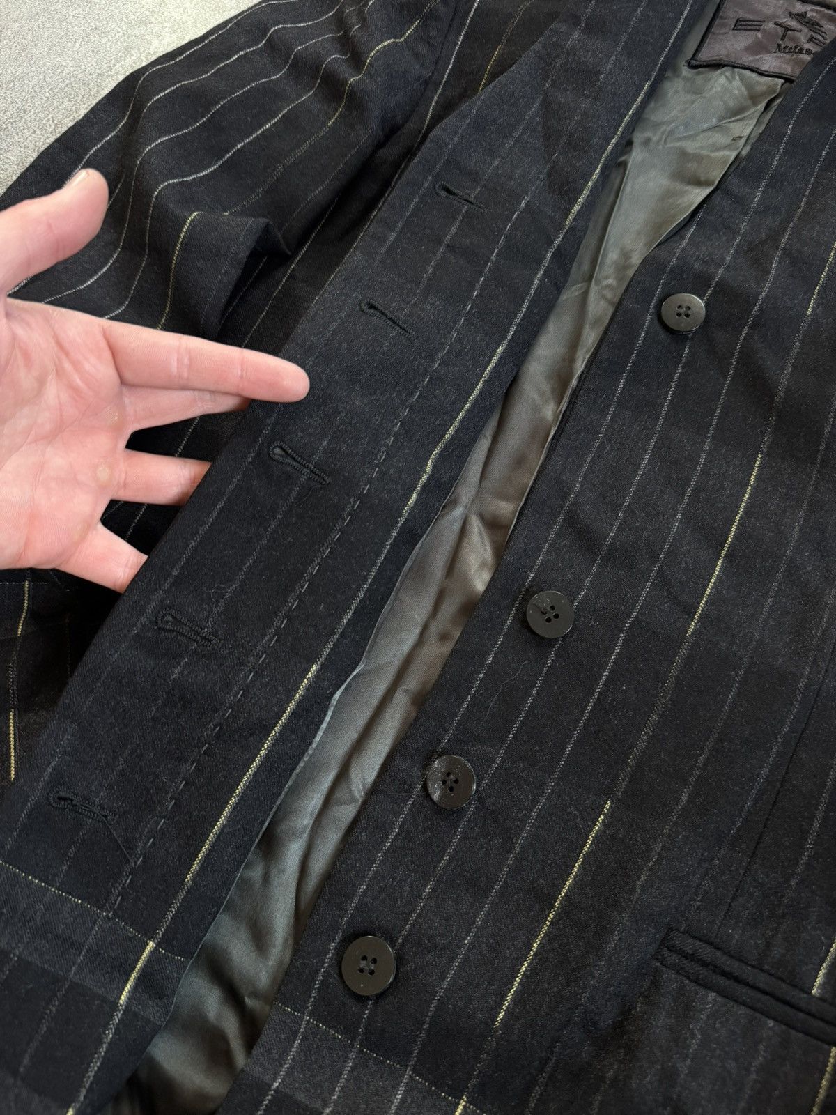 Etro Etro 42size striped wool coat long jacket button up casual Size M / US 6-8 / IT 42-44 - 11 Thumbnail
