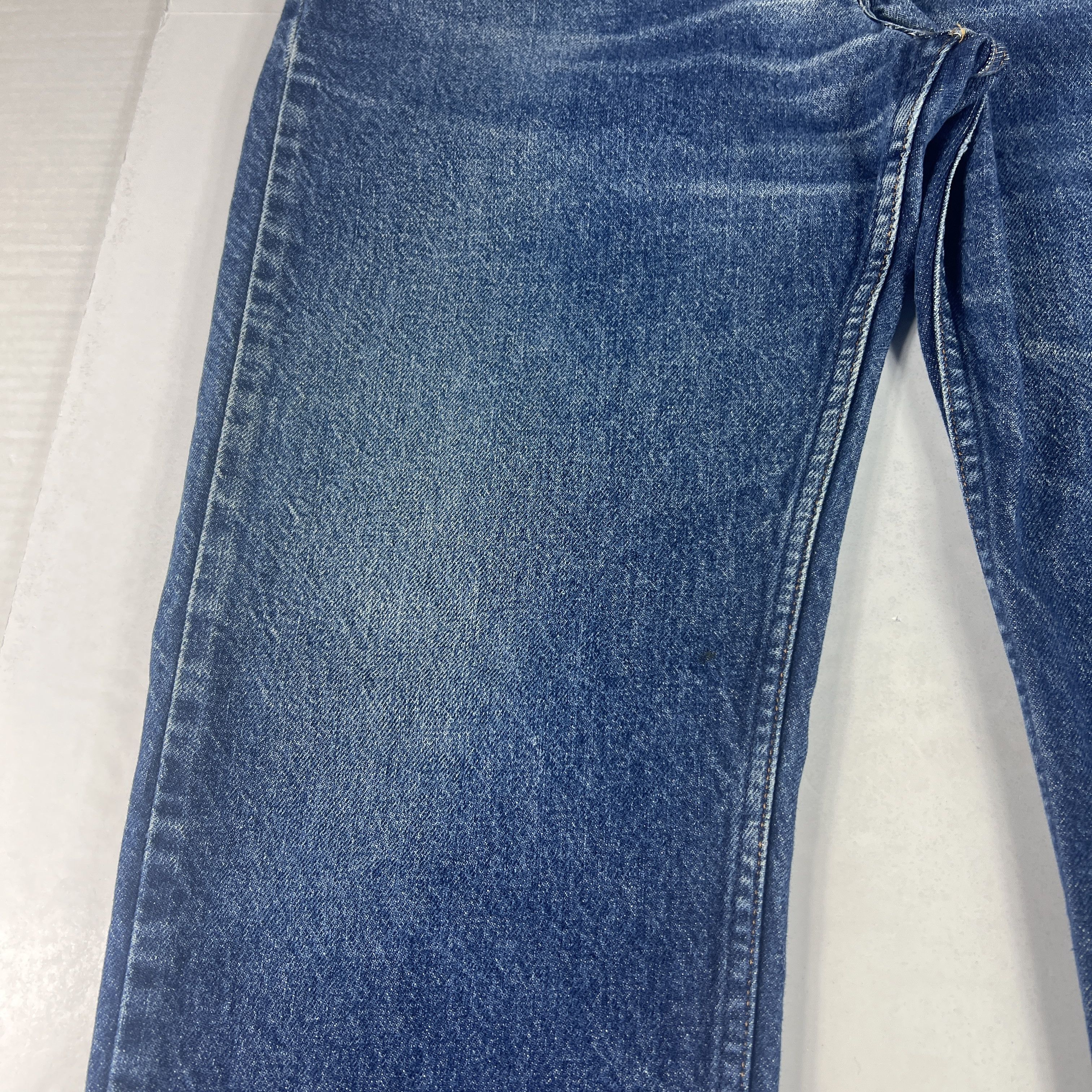 Levi's × Vintage VTG 90s Levi's Jean 505 Straight Dark Blue Denim Orange Tab Size US 37 - 4 Thumbnail