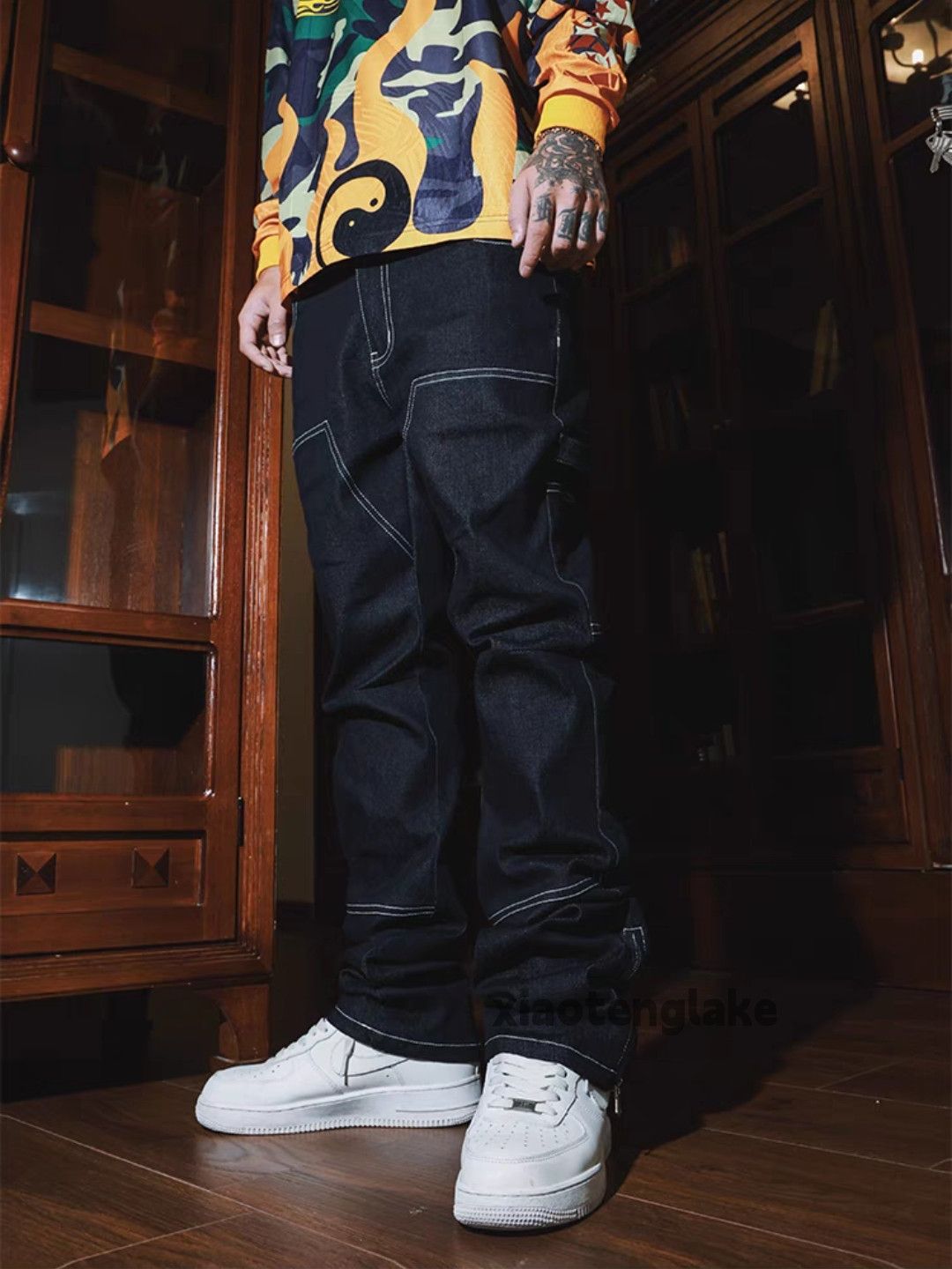 Designer × Jean × Vintage zipper utility skate hiphop carpenter work cargo jeans Size US 36 / EU 52 - 4 Thumbnail