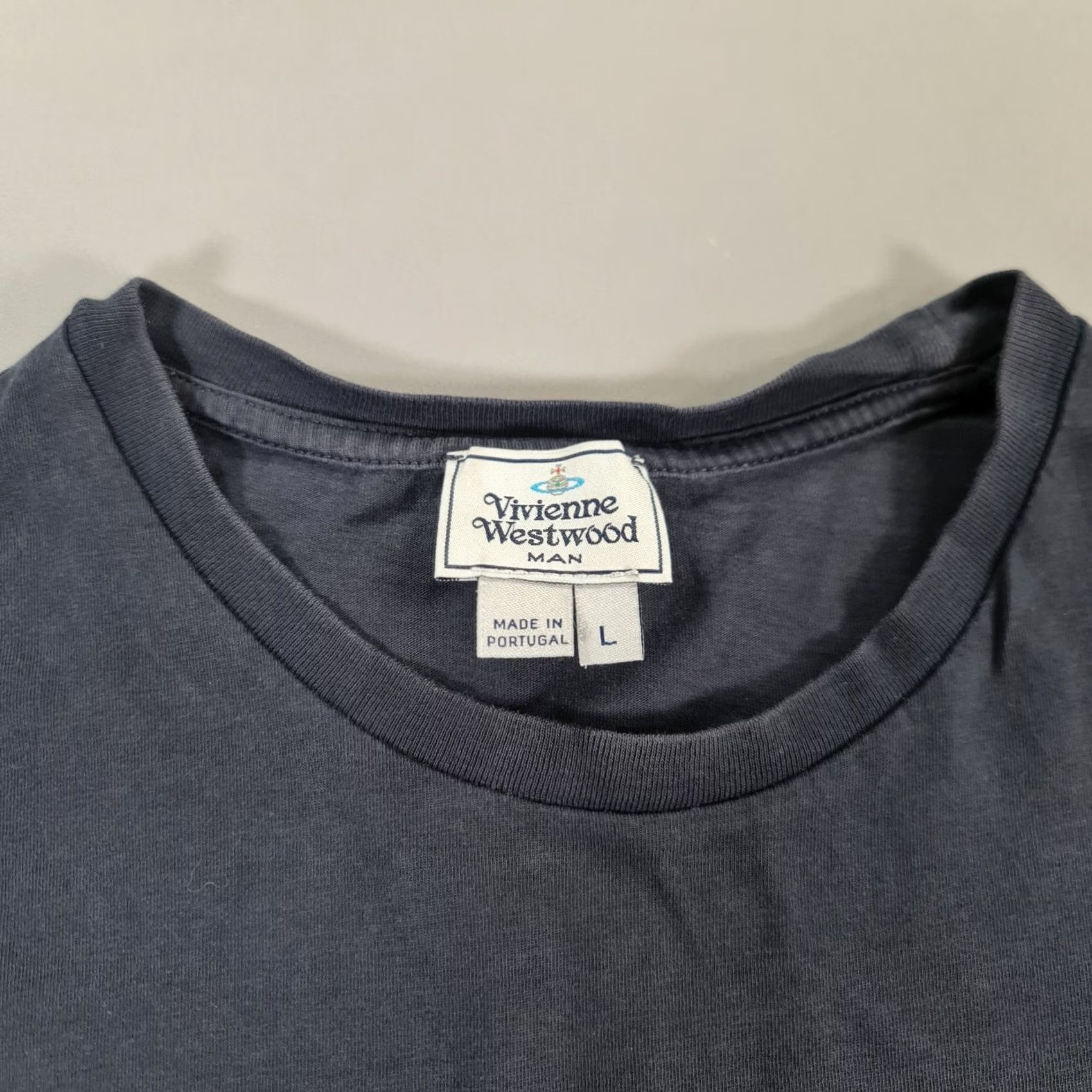 Vivienne Westwood Vivienne Westwood Mens T Shirt Navy Blue Large Cotton Logo Short Sleeve Crew Neck” Size US L / EU 52-54 / 3 - 3 Thumbnail