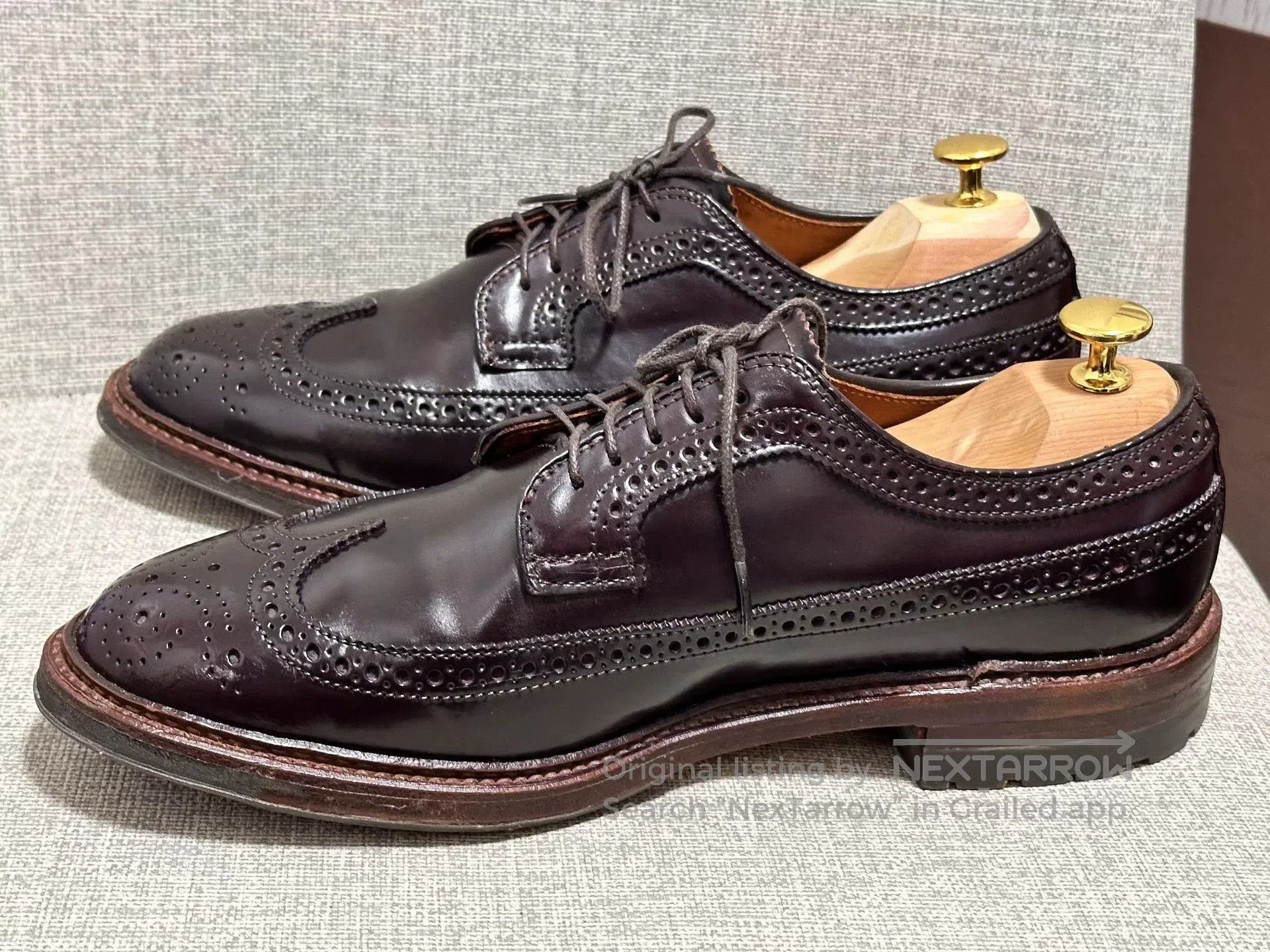 Alden Alden Shell Cordovan Longwing D5512C. Size US 7.5 / EU 40-41 - 5 Thumbnail