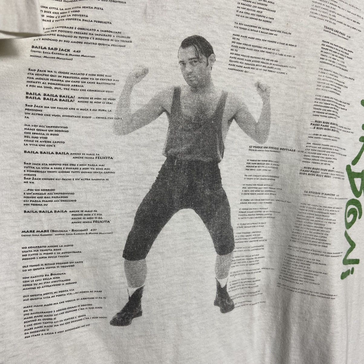 Band Tees × Vintage Vintage 90s Luca Carboni Tour Band Tee Size US L / EU 52-54 / 3 - 5 Thumbnail