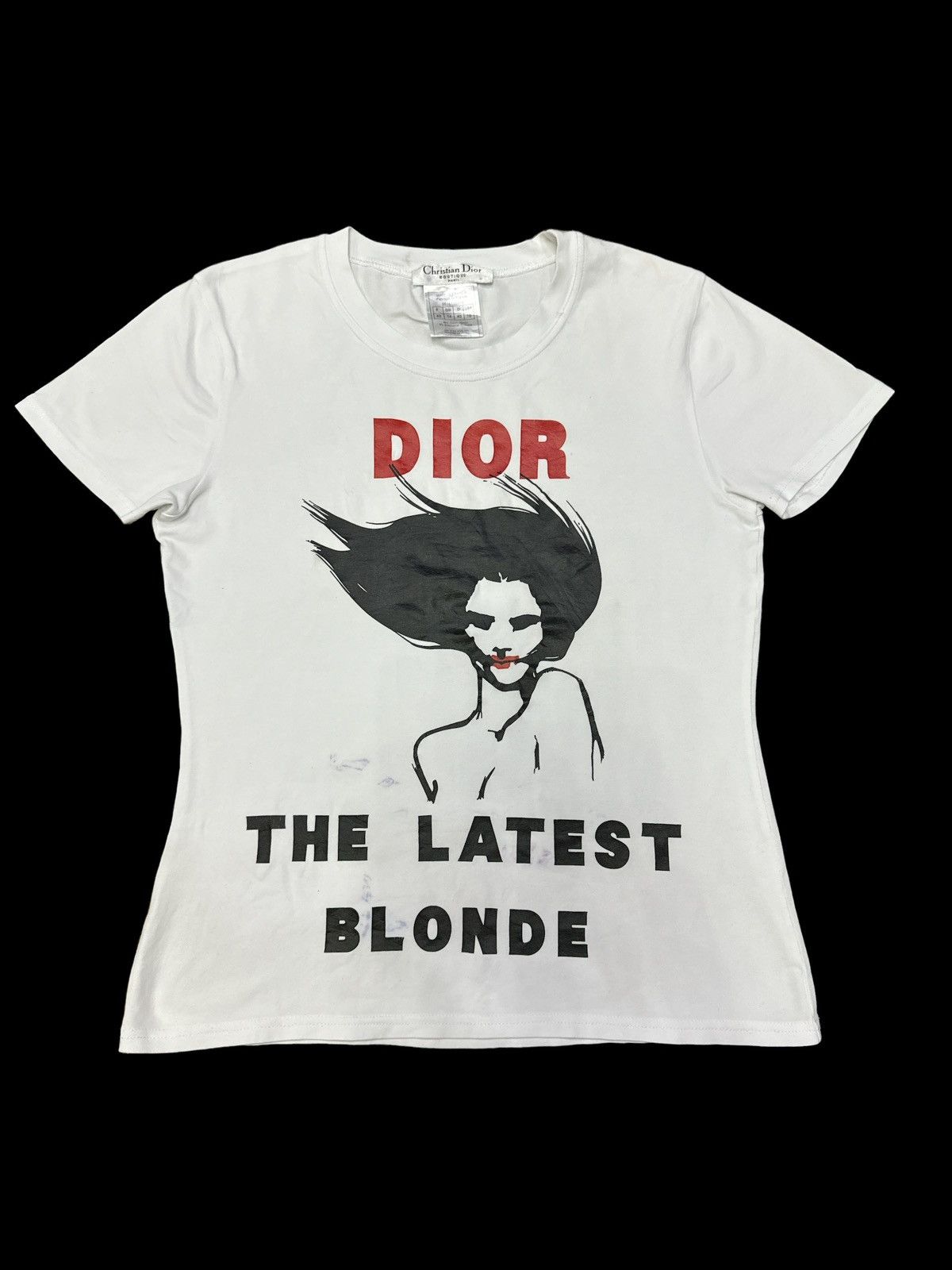 image of Christian Dior Monsieur x Vintage Dior The Latest Blonde Shirt in White, Women's (Size Medium)