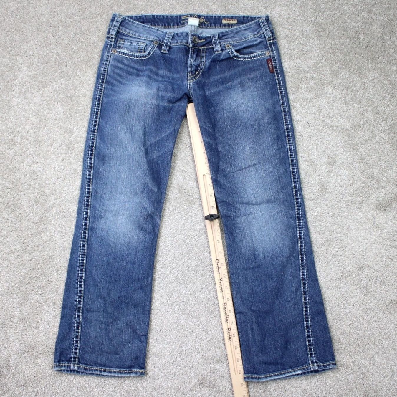 Silver Jeans Co. Silver Jeans Womens 30 Blue Frances Capri Denim 5-Pocket Stretch Inseam 25" Regular Capri Jeans Menus Womens Size 30" / US 8 / IT 44 - 3 Thumbnail