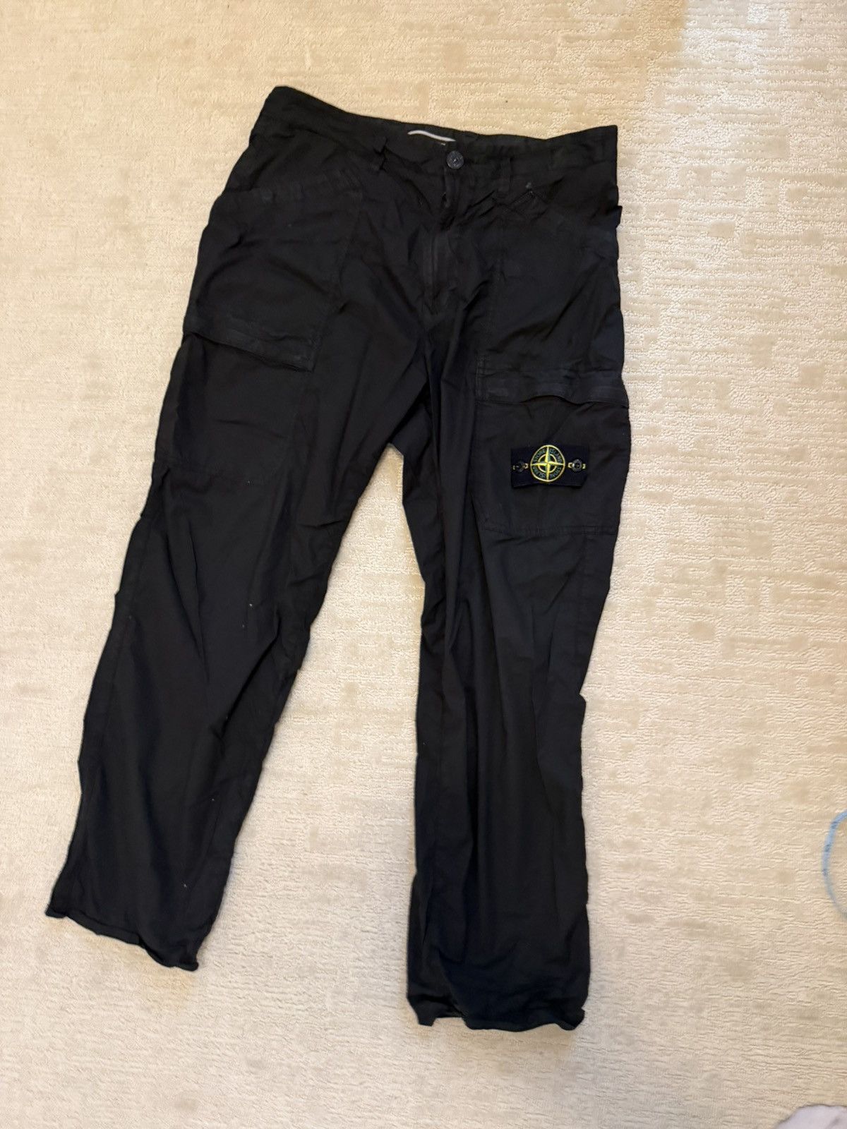 Stone Island Stone Island Black Parachute Cargo Pants Size US 31 - 1 Thumbnail