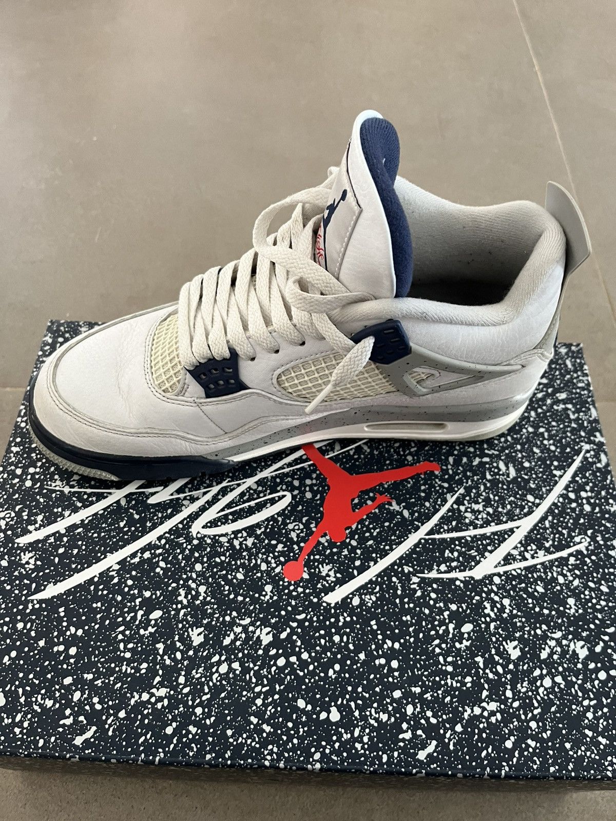 Jordan Brand Jordan 4 midnight navy Size US 9.5 / EU 42-43 - 6 Thumbnail