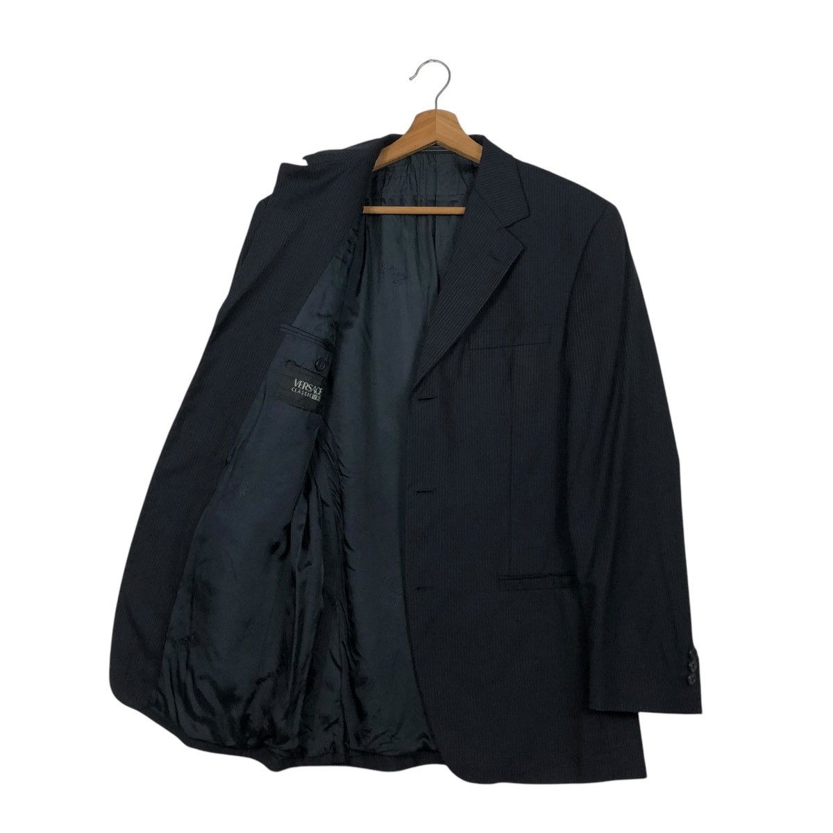 Versace 🔥VINTAGE VERSACE CLASSIC V2 DOUBLE BREAST COATS JACKET Size US M / EU 48-50 / 2 - 13 Thumbnail