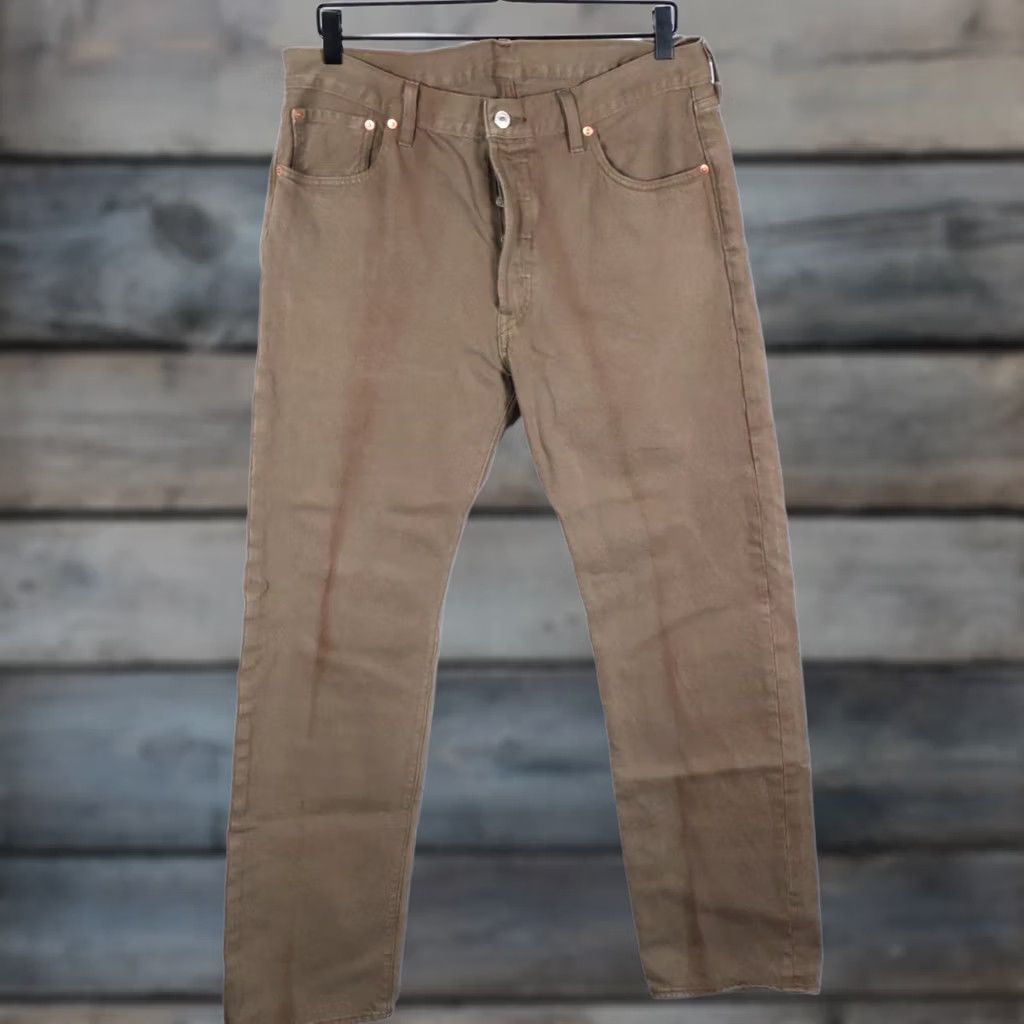 Levi's Levi'S Jeans Mens 34 Men Olive Button Fly Straight Leg Size US 34 / EU 50 - 1 Thumbnail
