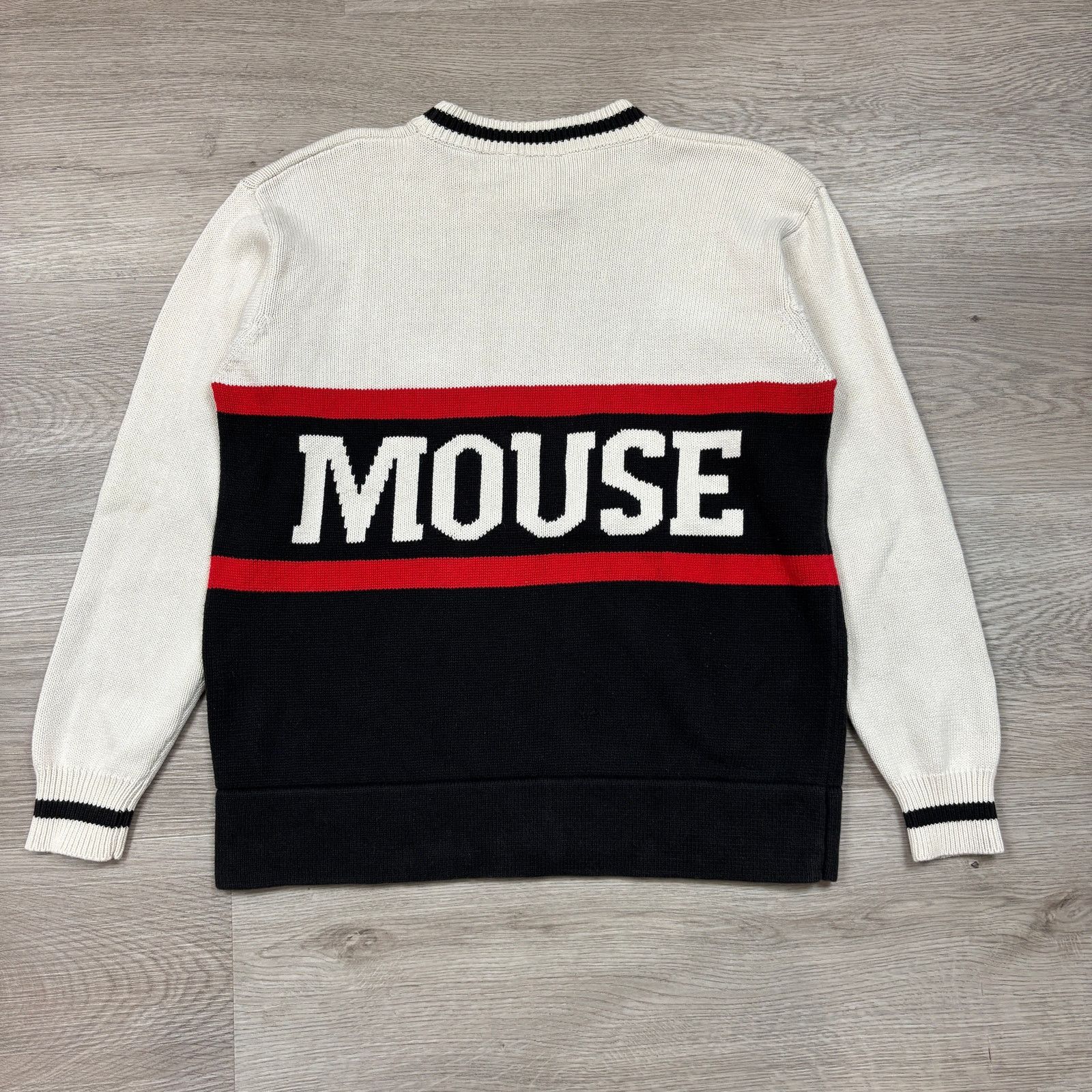 Mickey Inc × Vintage Vintage Mickey Mouse Knit College Sweater Men's Small Size US S / EU 44-46 / 1 - 3 Thumbnail