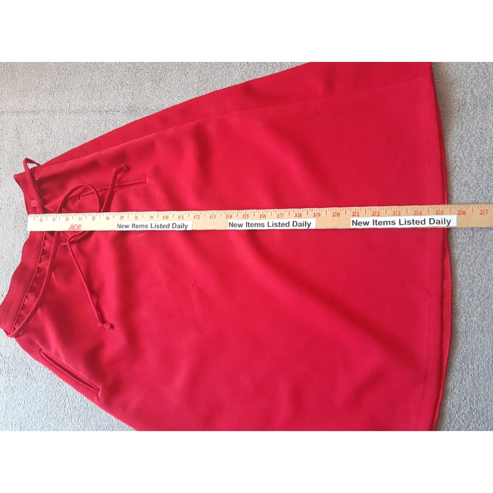 Vintage VINTAGE Pantter Skirt Red Knee Length 24" Waist Wool Blend 1970s Rare Mens? Women? Size 42" / US 20 - 2 Thumbnail