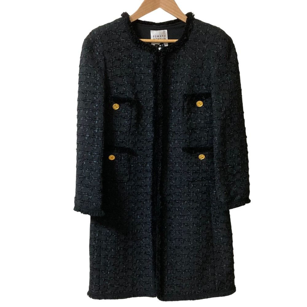 Other Other Edward Achour Paris Tweed Long Coat Others Outerwear DUTY FREE for USA Size ONE SIZE - 1 Thumbnail