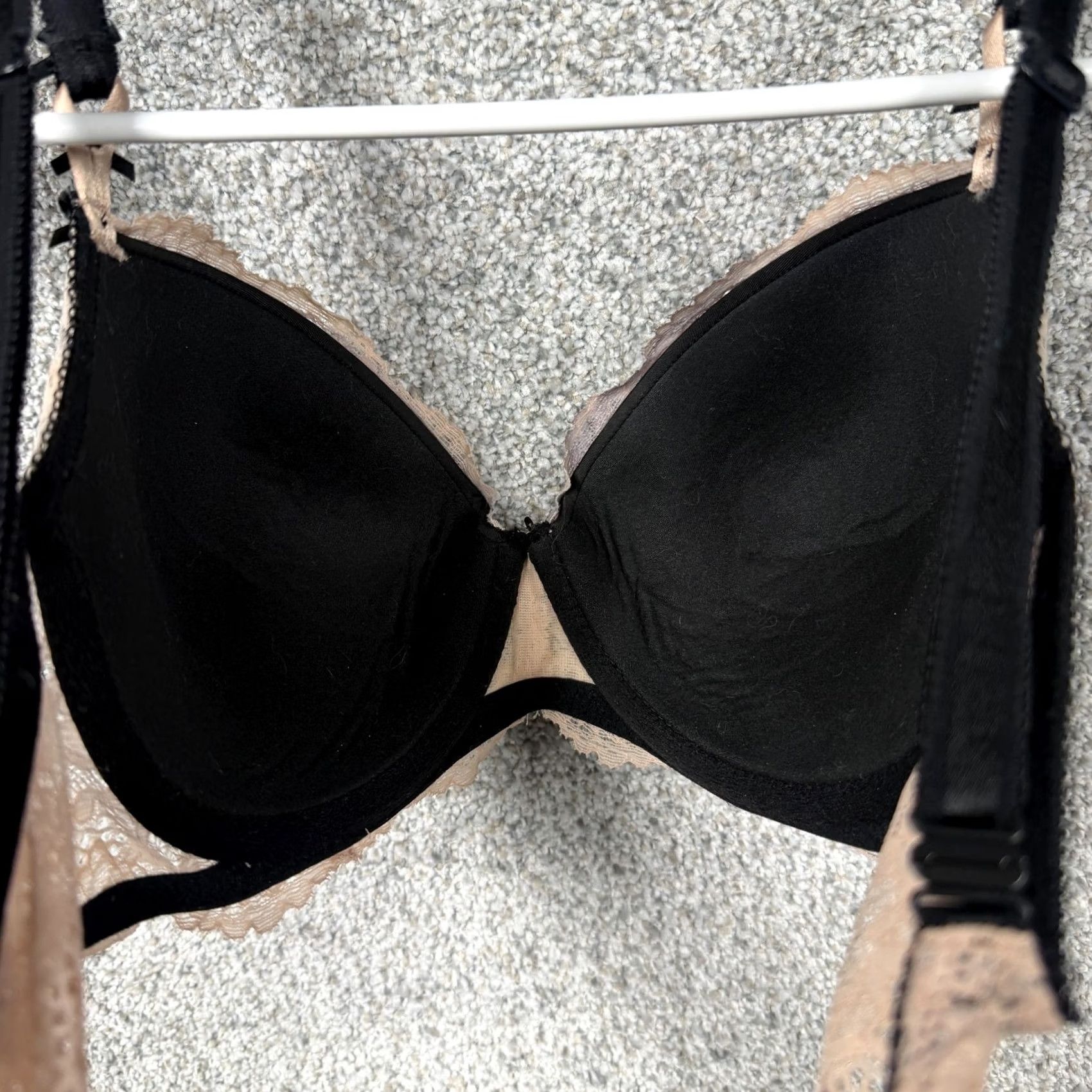 Victoria's Secret Victoria's Secret Dream Angels Lined Demi Bra 32DD Dark Coquette Feminine Lace Balconette Women XX Size ONE SIZE - 6 Thumbnail